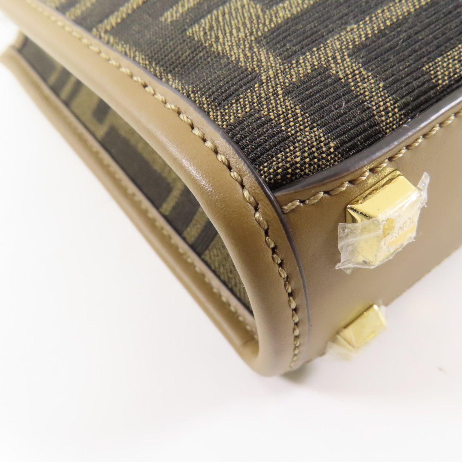 FENDI 帆布Shoulder Bag金扣手挽肩背兩用袋