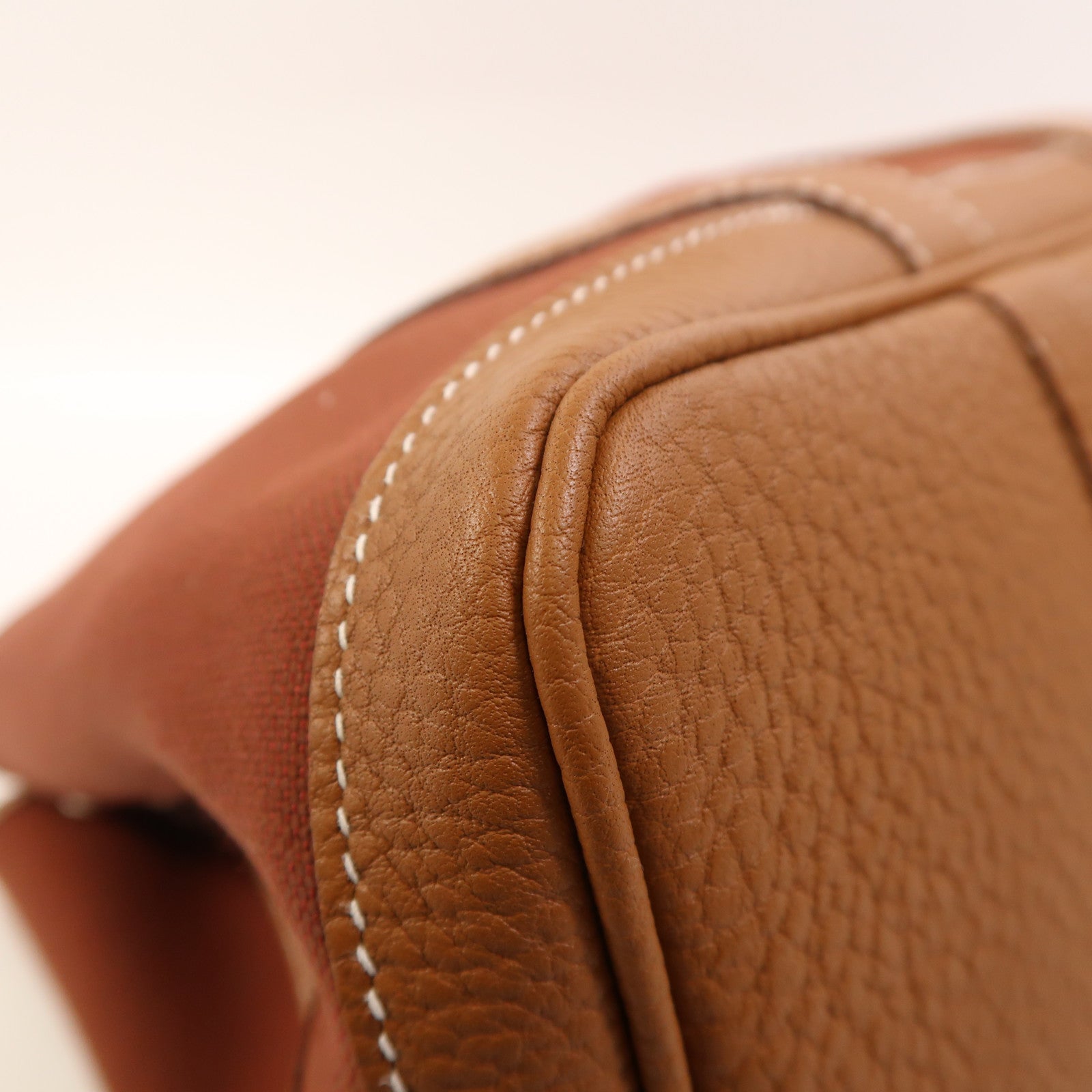 HERMES 帆布Garden Party TPM銀扣手挽袋