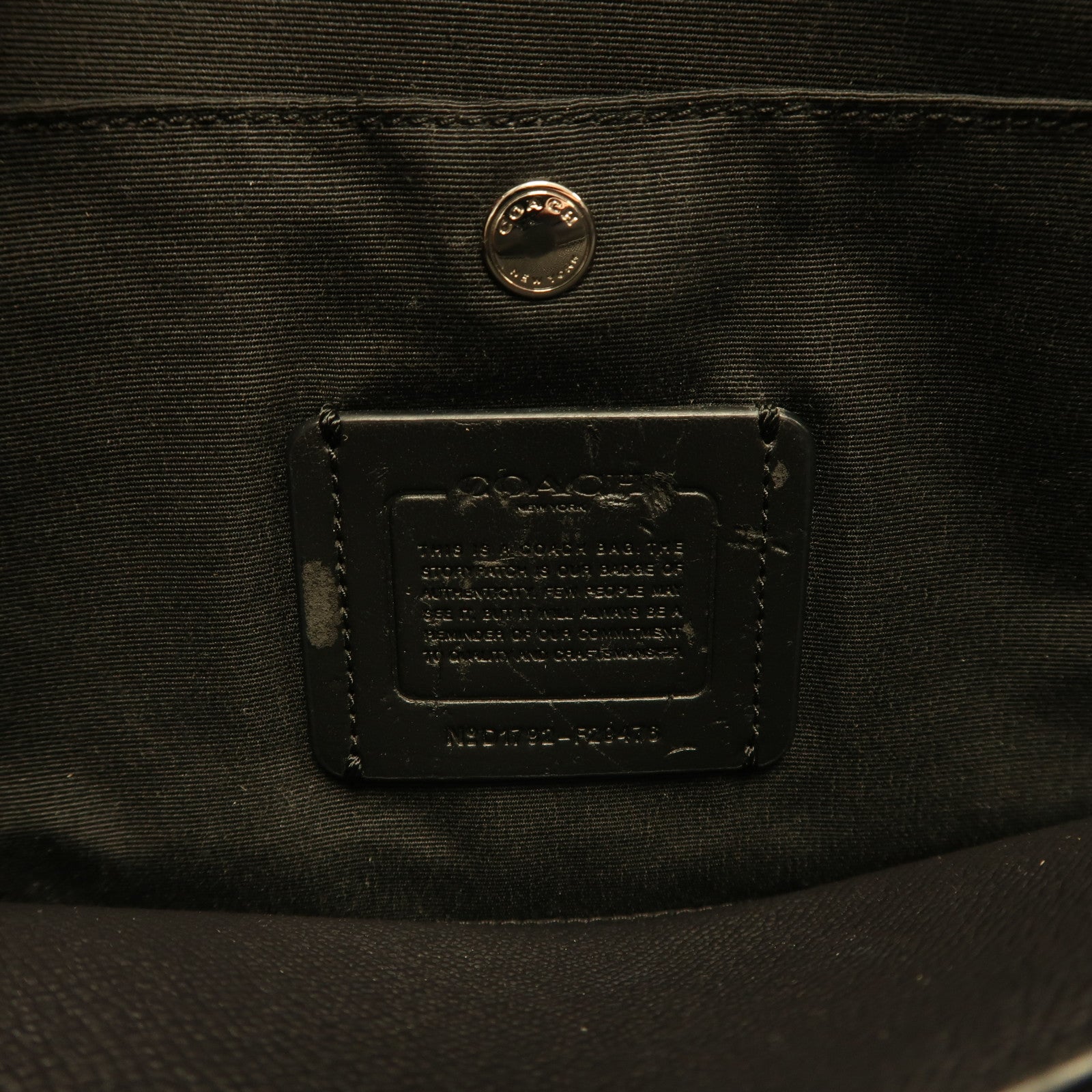 COACH 牛皮皮革Shoulder Bag銀扣肩背袋黑色