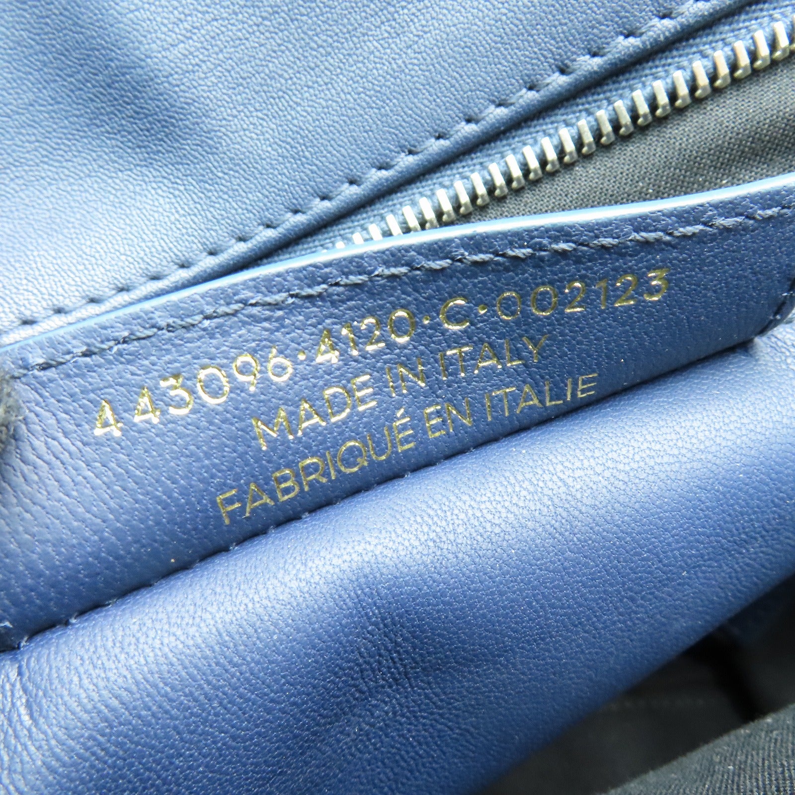 BALENCIAGA 【激減優惠】牛皮皮革2way Shoulder Bag銀扣手挽肩背兩用袋藍色
