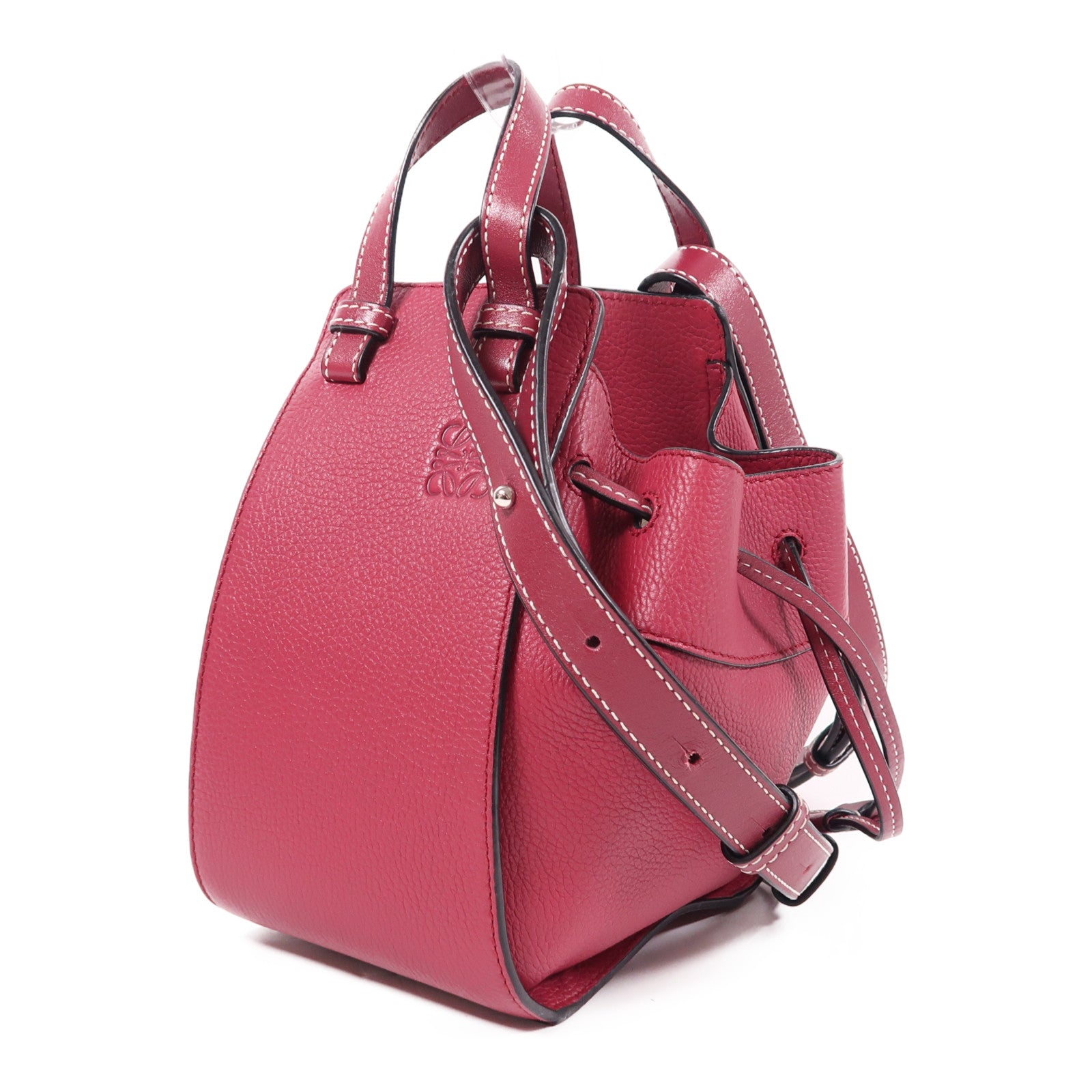 LOEWE 牛皮皮革Hammock DW Mini銀扣手挽肩背兩用袋