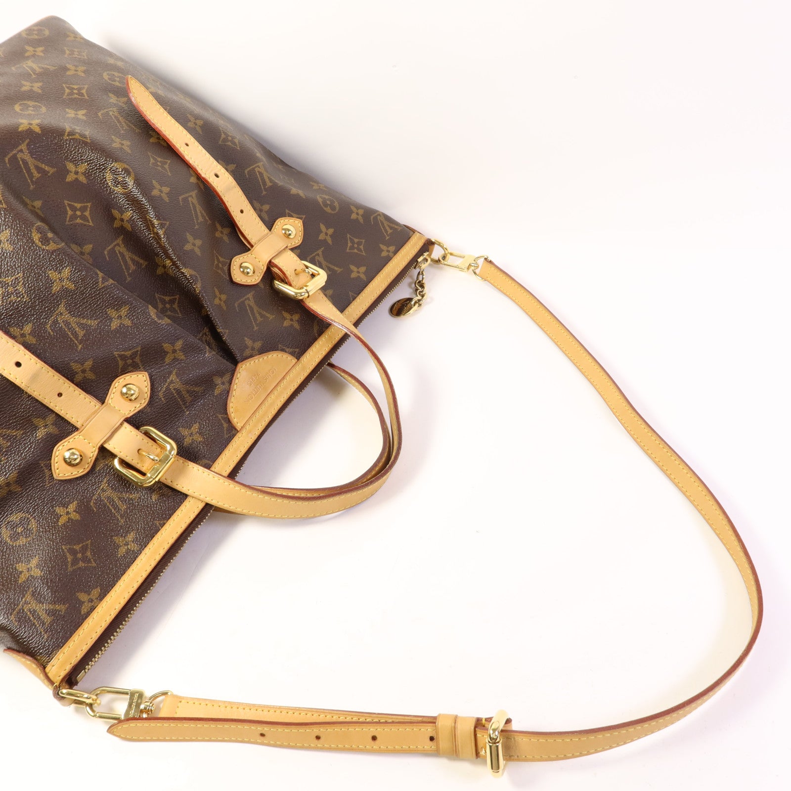 LOUIS VUITTON Monogram Palermo GM金扣手挽肩背兩用袋棕色