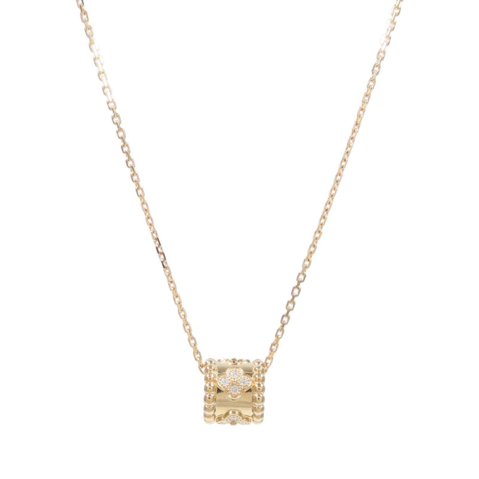 Van Cleef & Arpels 18K黃金Perlee Clovers Pendant鑽石項鍊