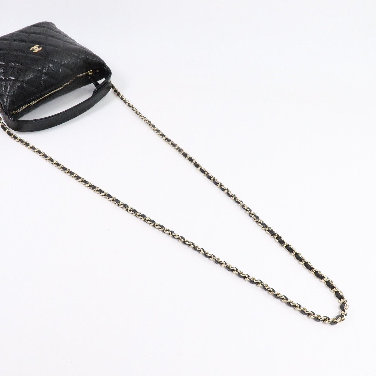 CHANEL 牛皮皮革Mini Hobo手挽肩背兩用袋