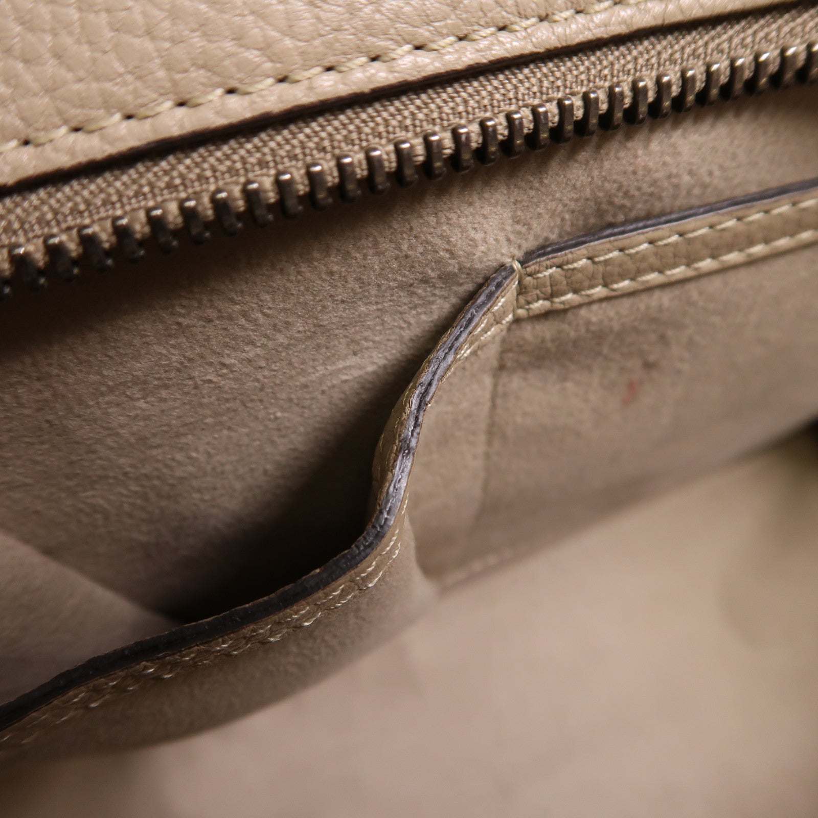 CELINE 牛皮皮革Micro Luggage銀扣手挽袋