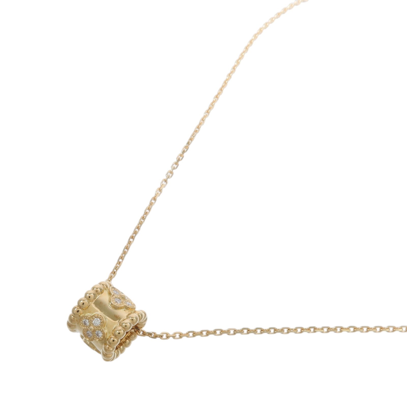 Van Cleef & Arpels 18K黃金Perlee Clovers Pendant鑽石項鍊