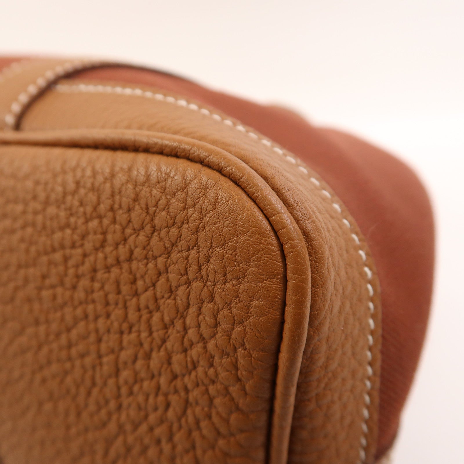 HERMES 帆布Garden Party TPM銀扣手挽袋