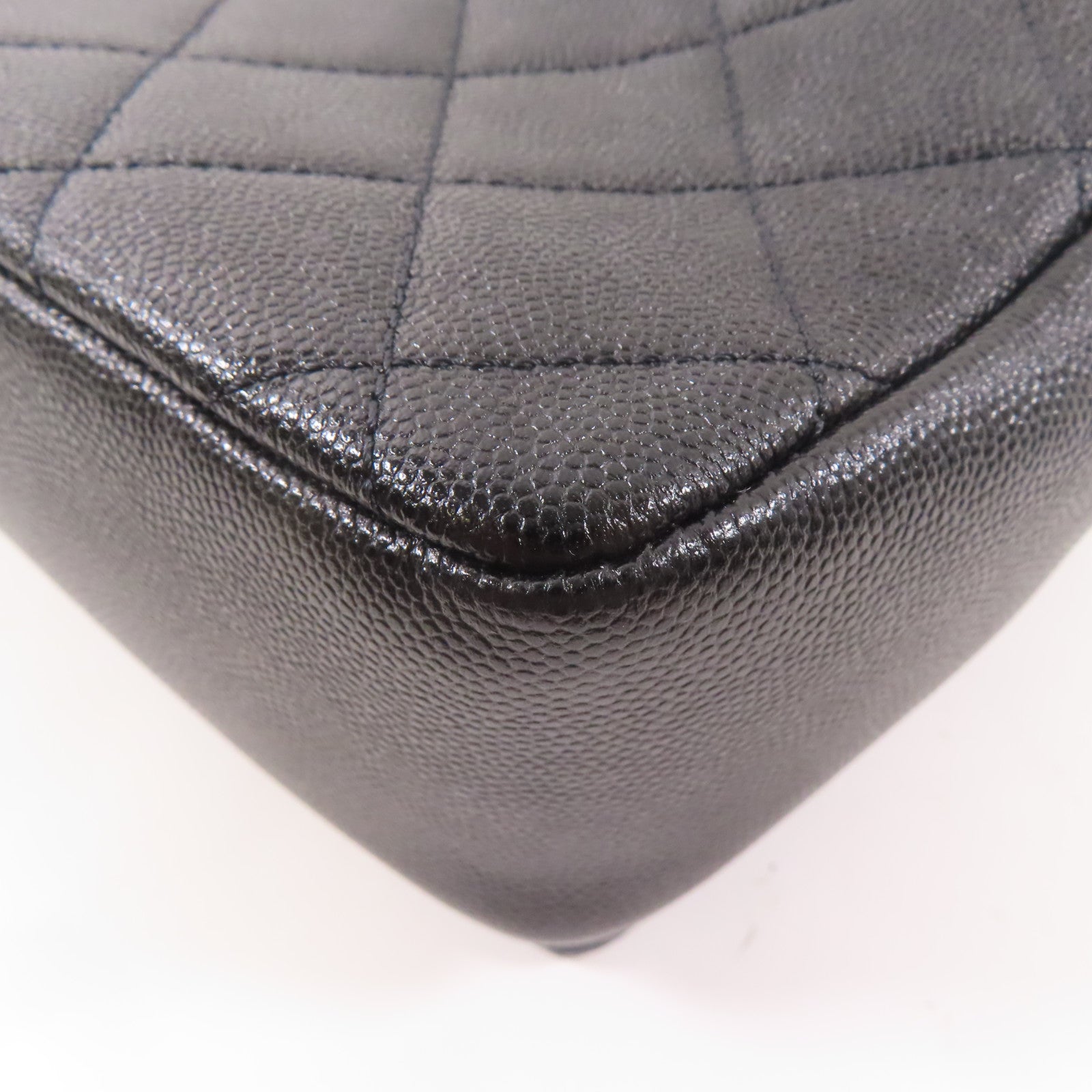 CHANEL 牛皮皮革2 Way Shoulder Bag金扣手挽肩背兩用袋黑色