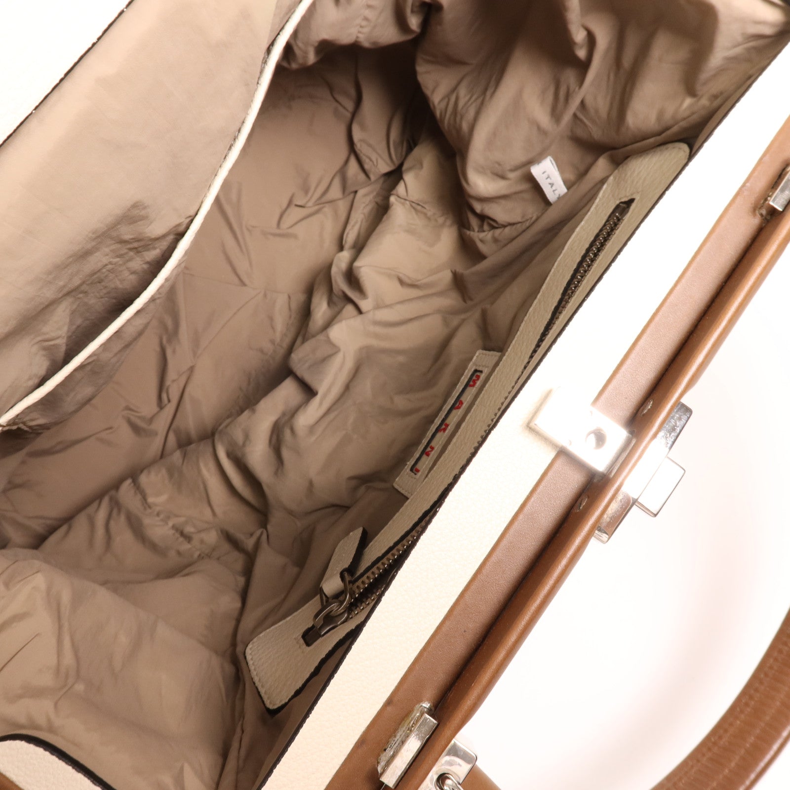 SELECTION 牛皮皮革Tote Bag銀扣手挽袋