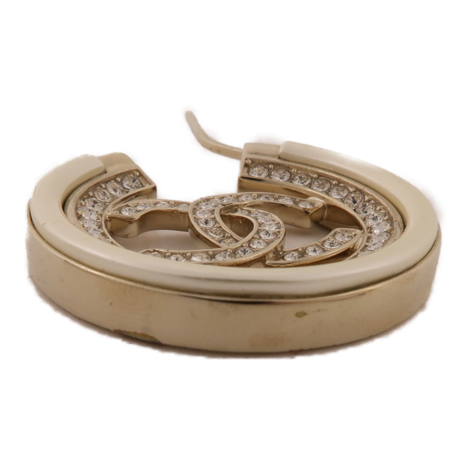 CHANEL CC Earrings Metal Gold