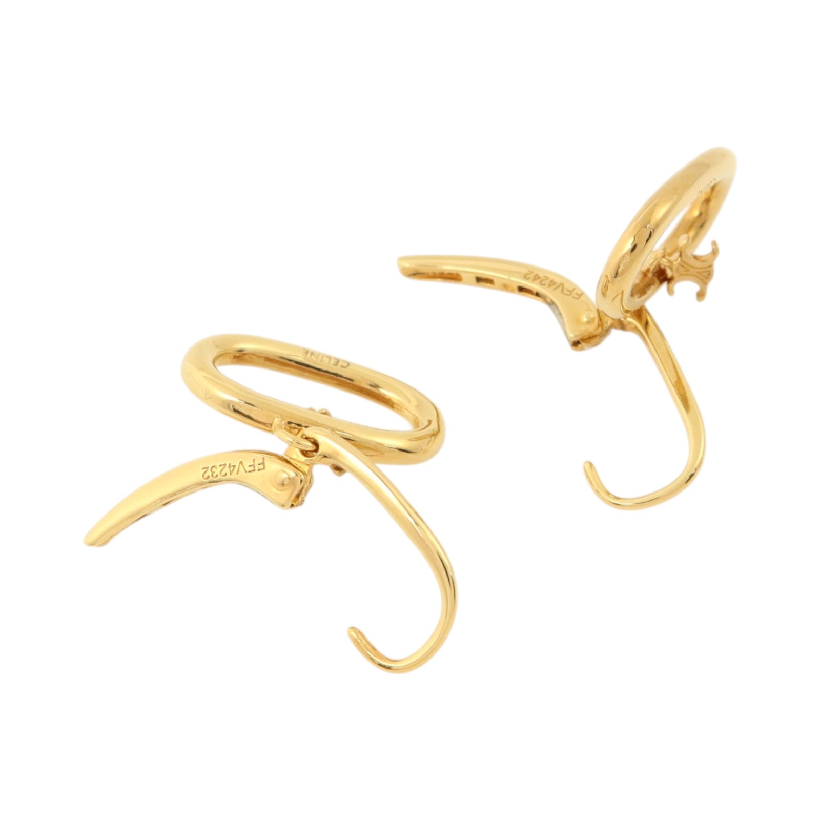 CELINE 黄銅Triomphe Mobile Earrings耳環