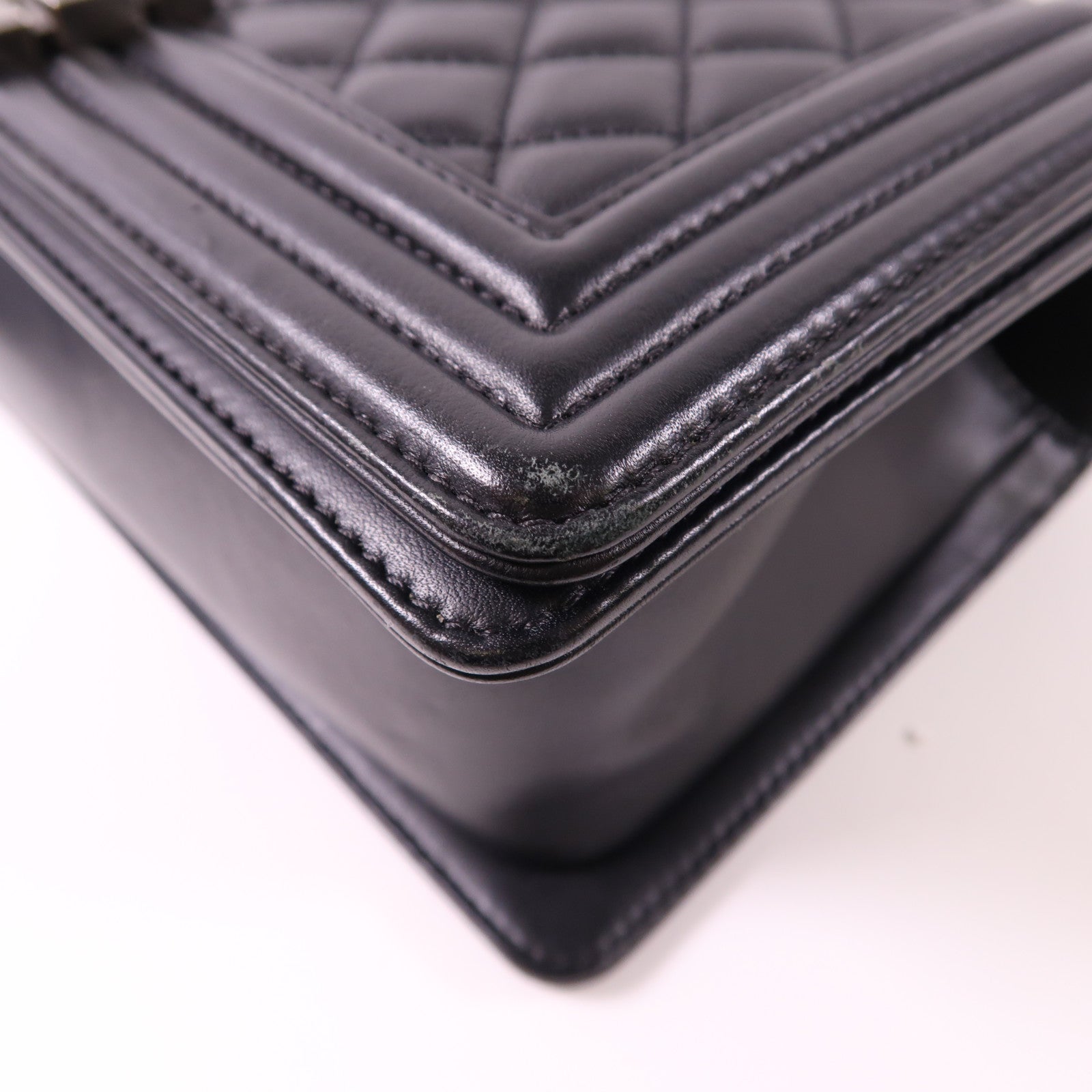 CHANEL 羊皮皮革Boy 25鏈帶肩背袋