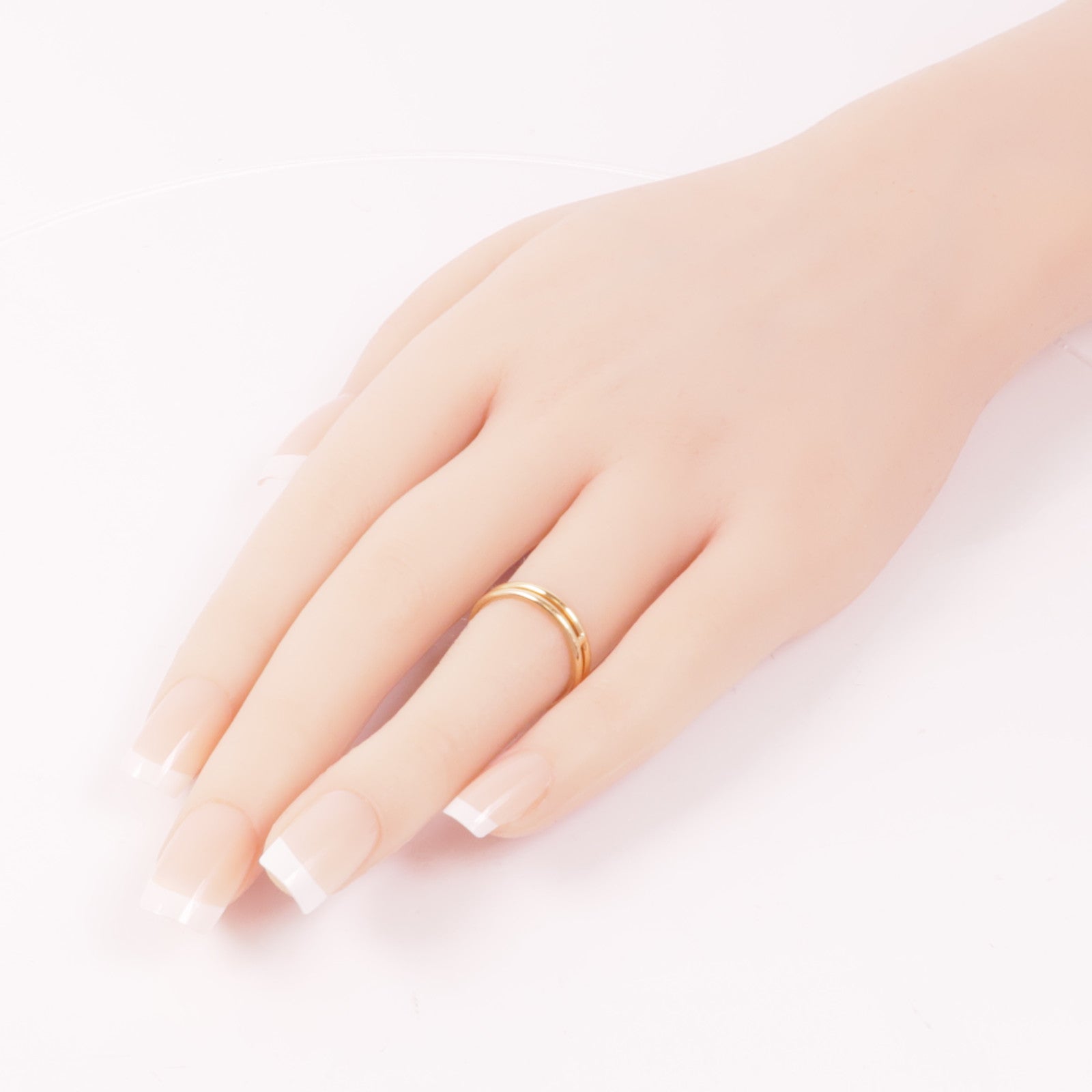 HERMES 18K玫瑰金Alliance Ariane Ring戒指Hermes#50/US#5.25