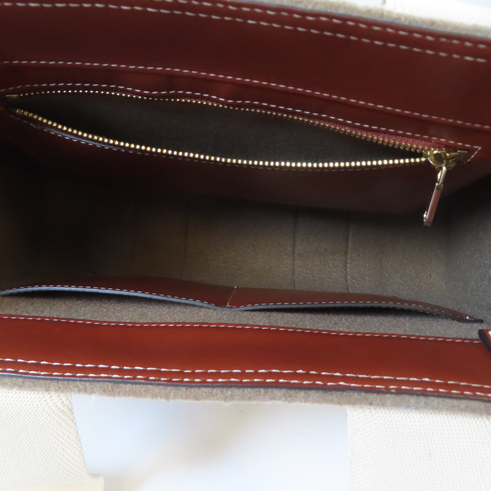 Chloe 聚酯纖維Woody Tote Bag金扣手挽袋啡色
