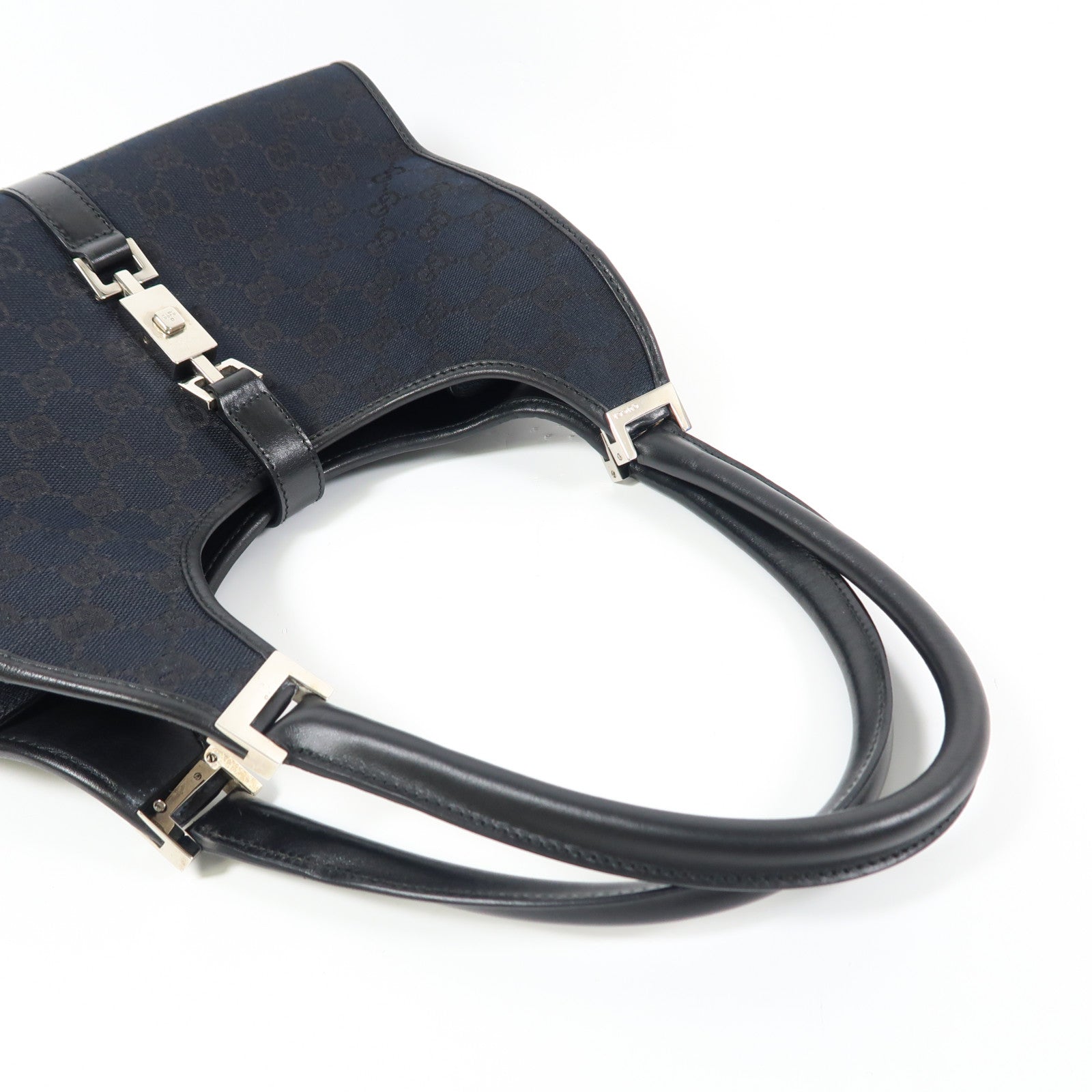 GUCCI 帆布Hand Bag銀扣手挽袋