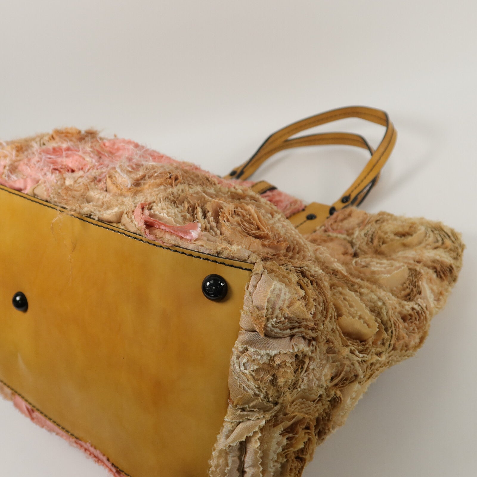 Valentino 帆布/牛皮皮革Tote Bag手挽袋