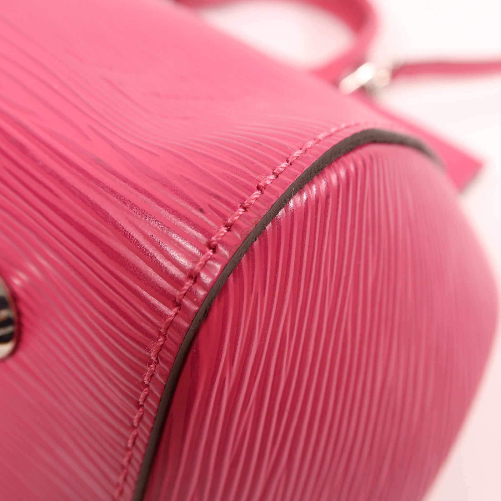 LOUIS VUITTON Epi Marly銀扣手挽肩背兩用袋粉紅色