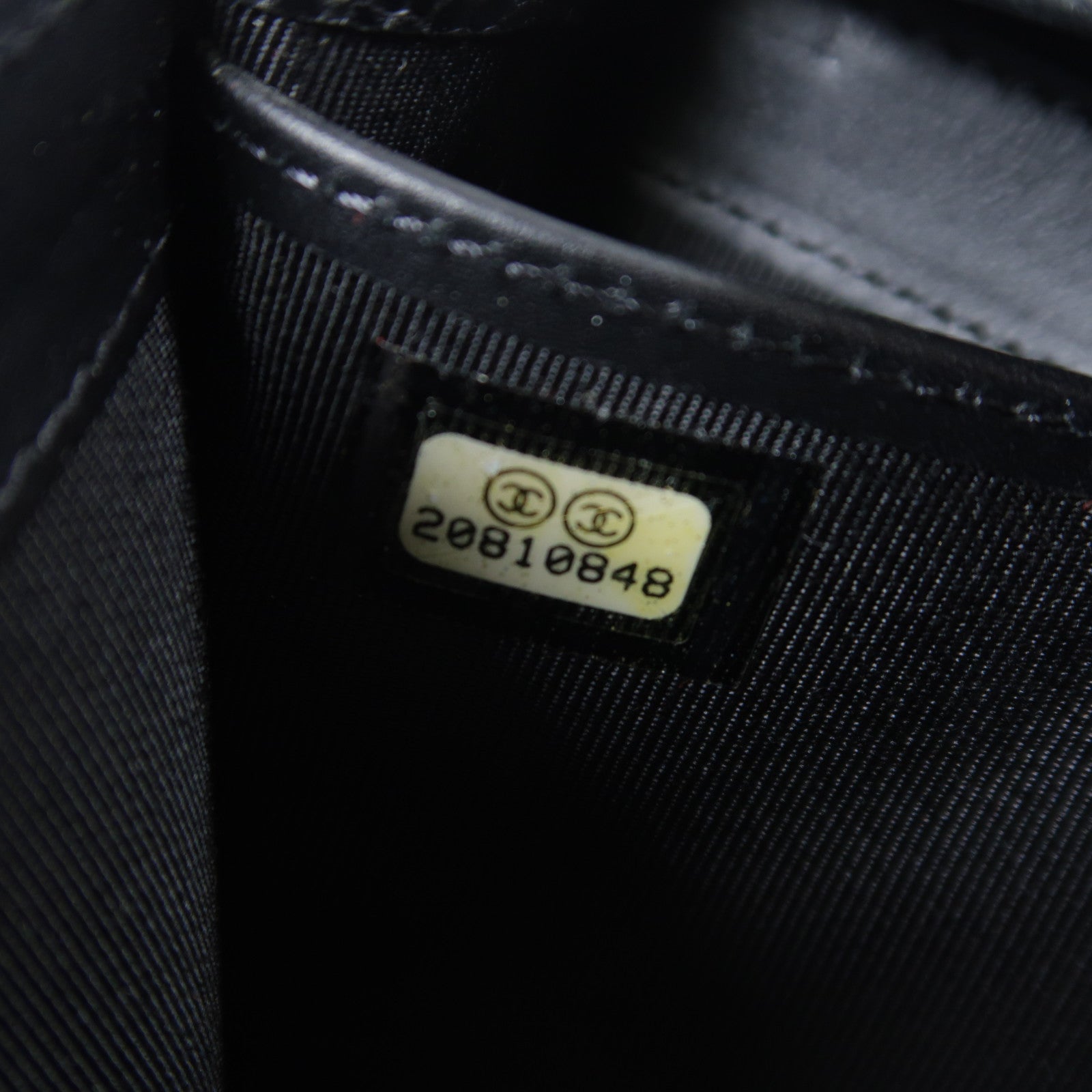 CHANEL CC SHW Long Wallet Calfskin Leather Black