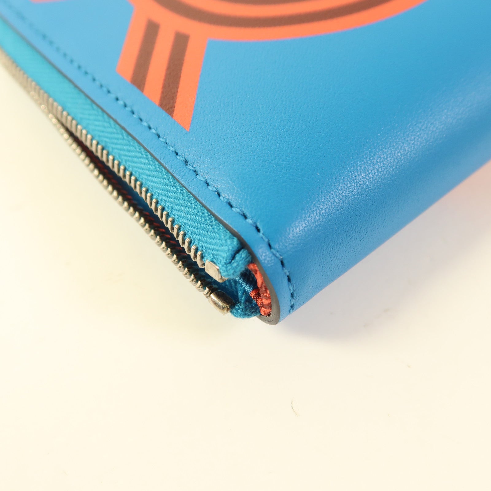 HERMES Swift皮革Silk In Noeuds Marins長錢包