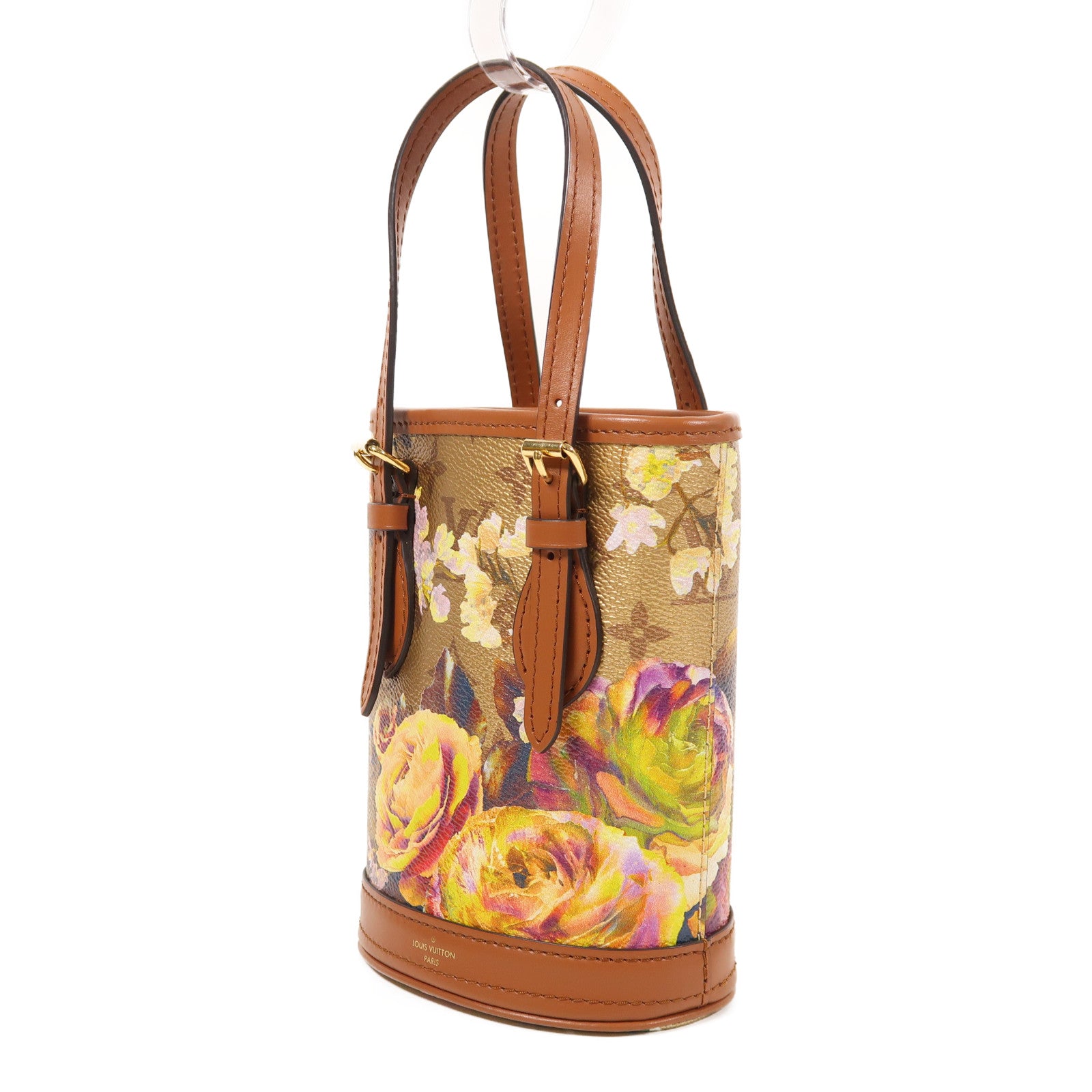 LOUIS VUITTON Floral Monogram Garden Nano Bucket金扣手挽肩背兩用袋