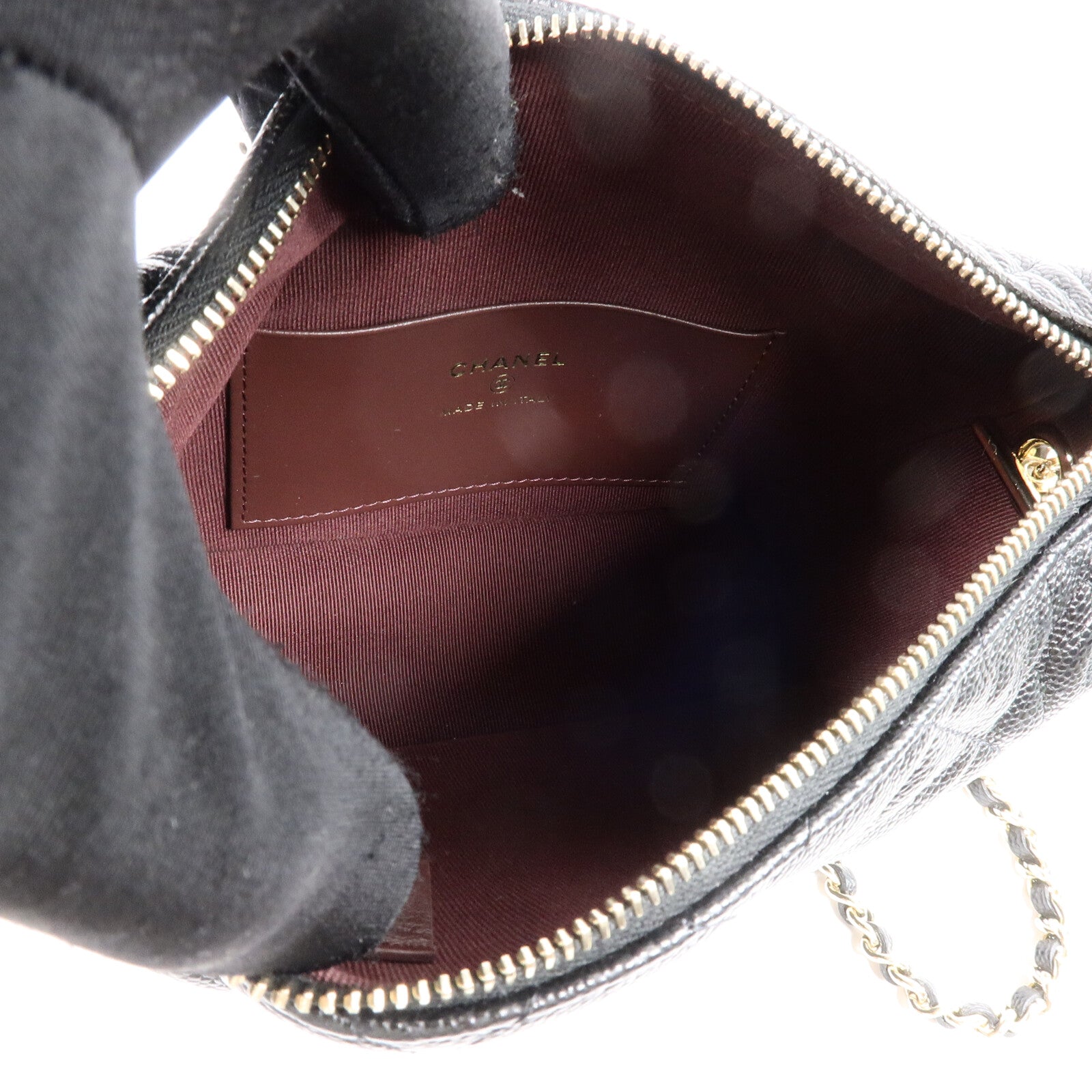 CHANEL 牛皮皮革Mini Hobo手挽肩背兩用袋