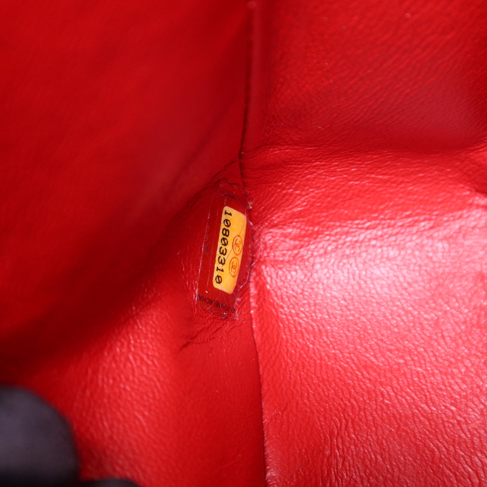 CHANEL 布料Chain Shoulder Bag銀扣鏈帶肩背袋