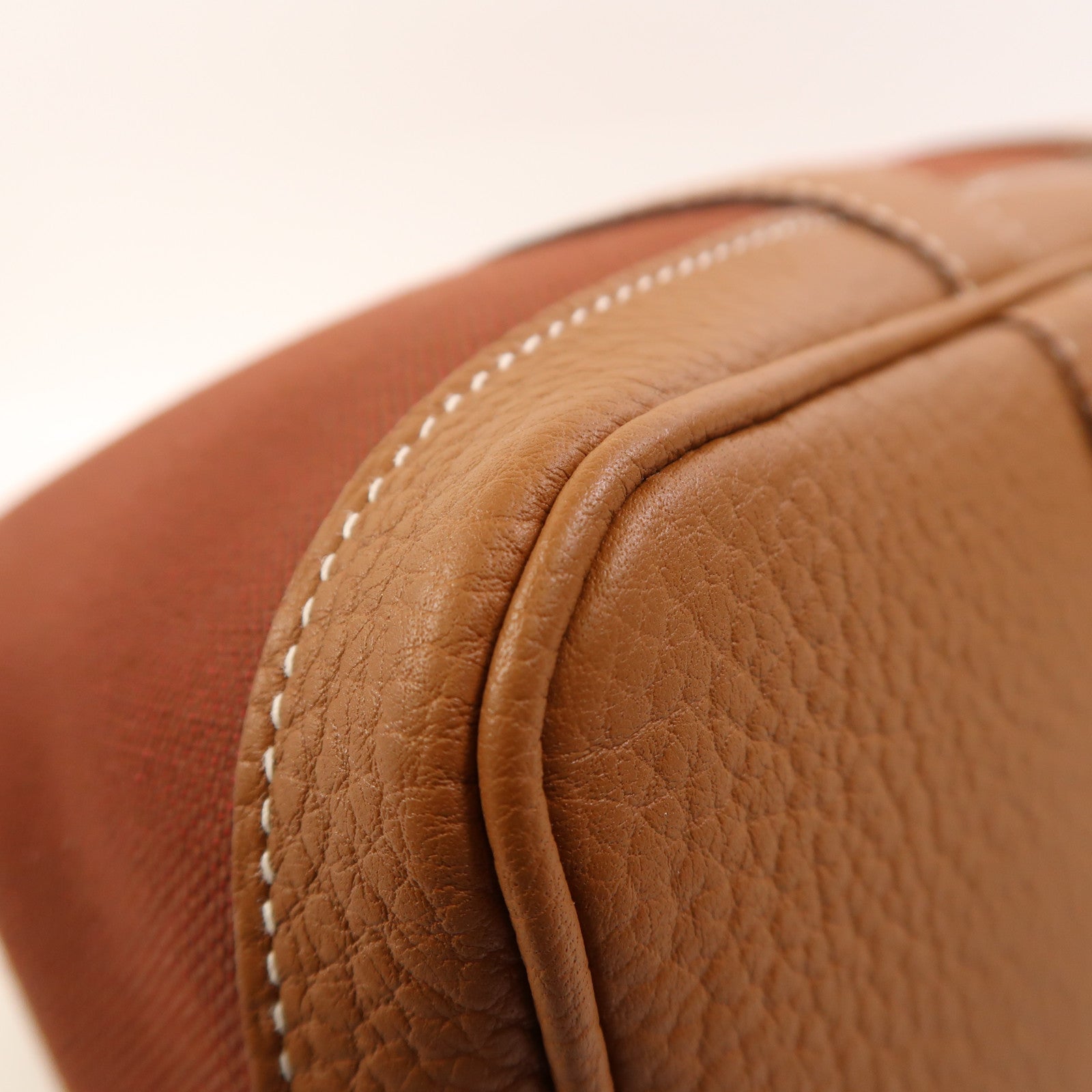 HERMES 帆布Garden Party TPM銀扣手挽袋