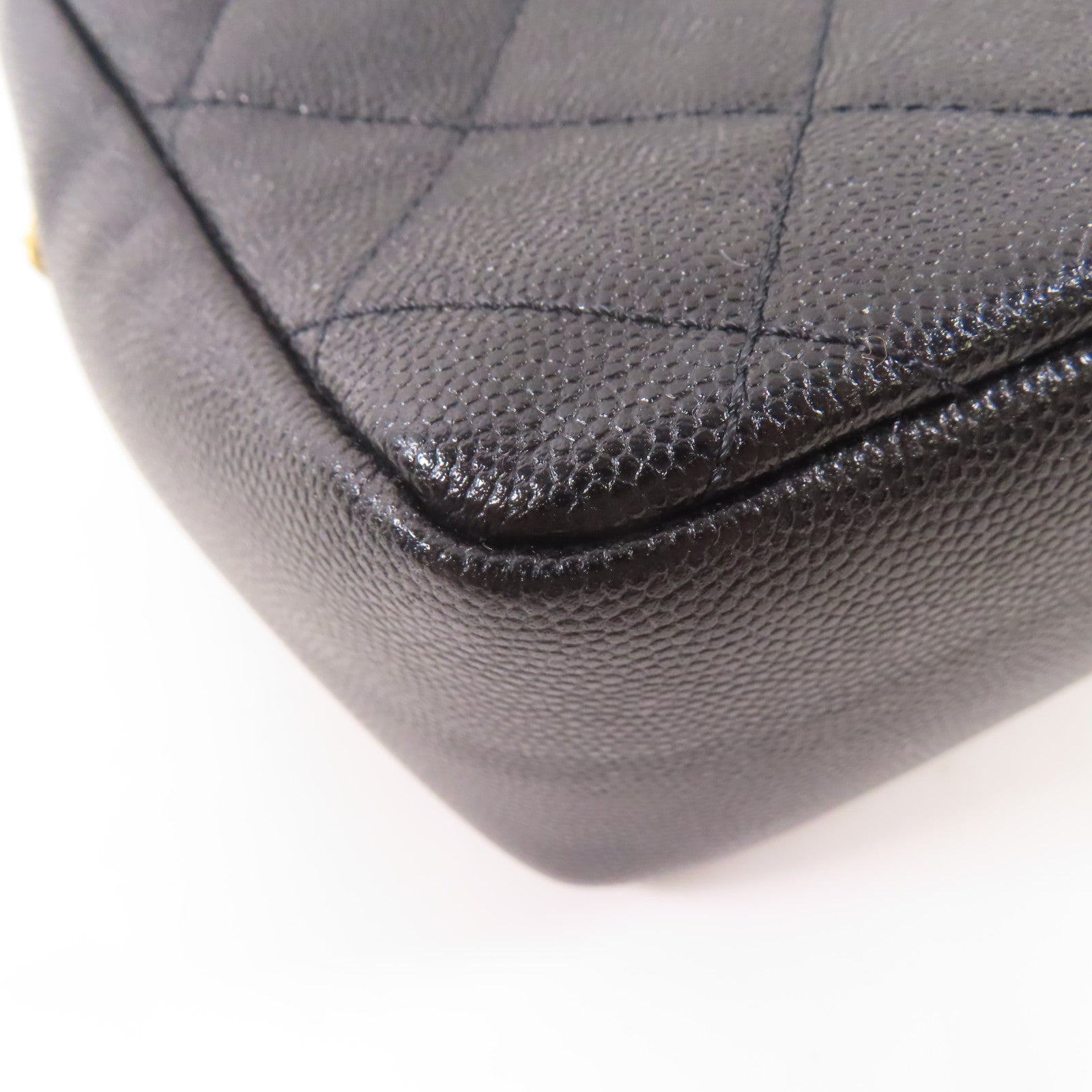 CHANEL 牛皮皮革2 Way Shoulder Bag金扣手挽肩背兩用袋黑色