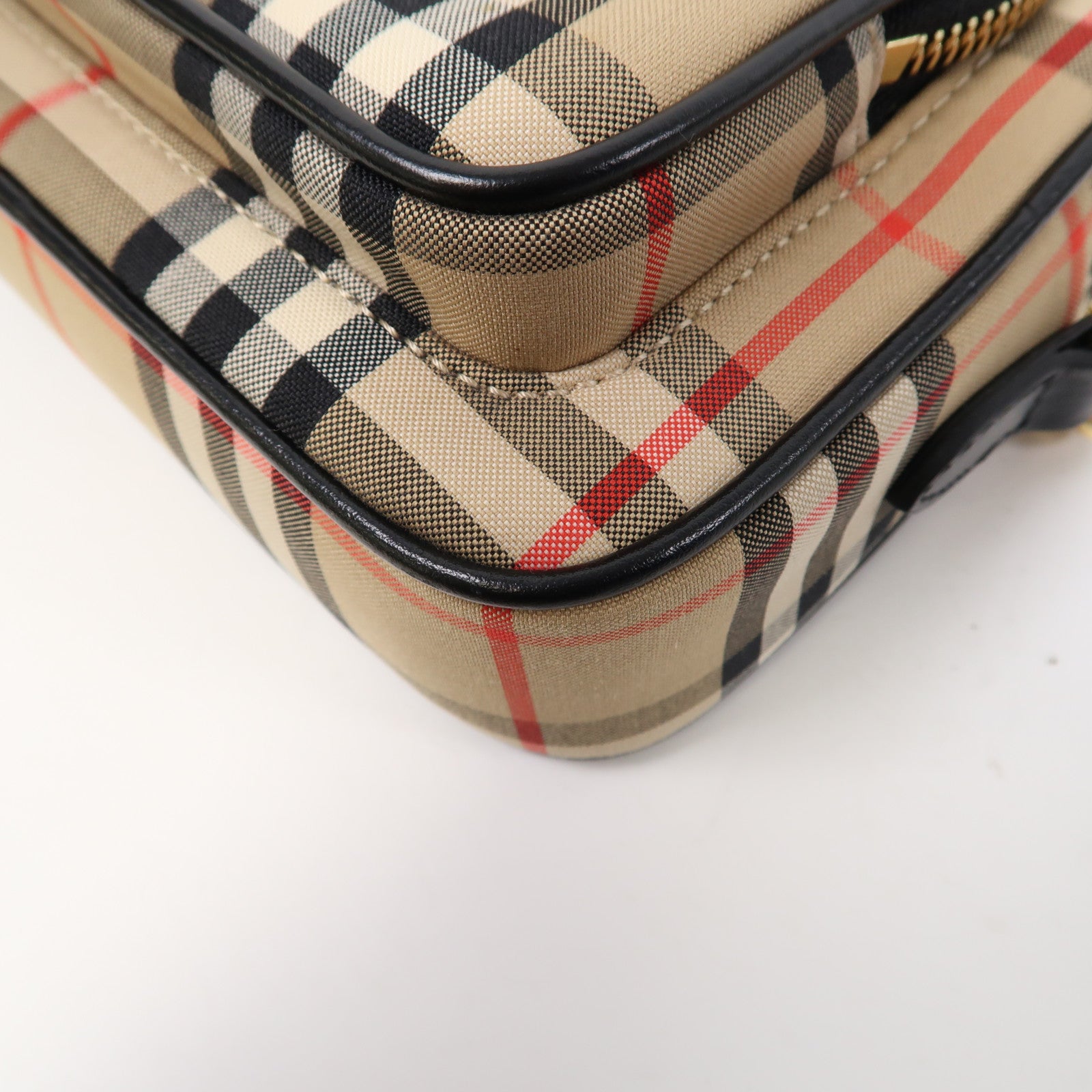 BURBERRY 帆布Shoulder Bag金扣鏈帶肩背袋啡色