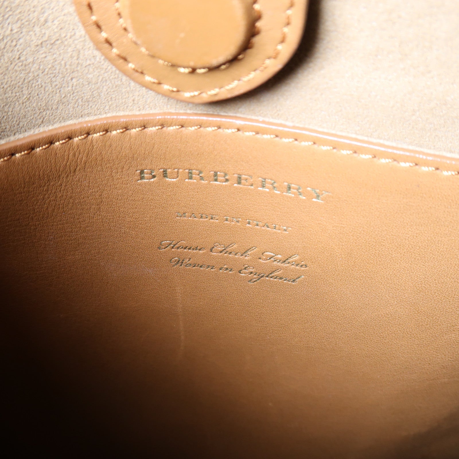 BURBERRY 帆布/皮革Shoulder Bag金扣肩背袋啡色