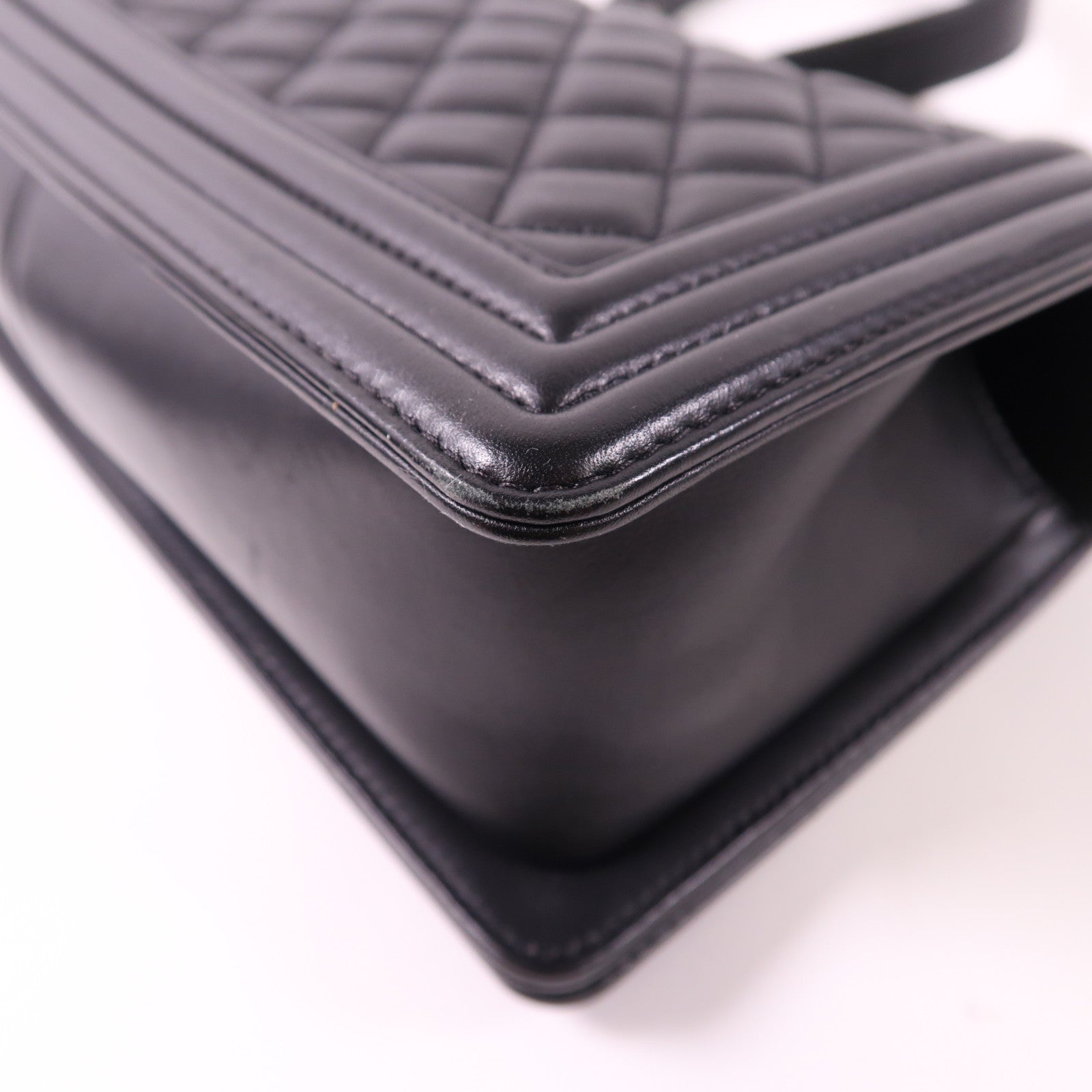 CHANEL 羊皮皮革Boy 25鏈帶肩背袋