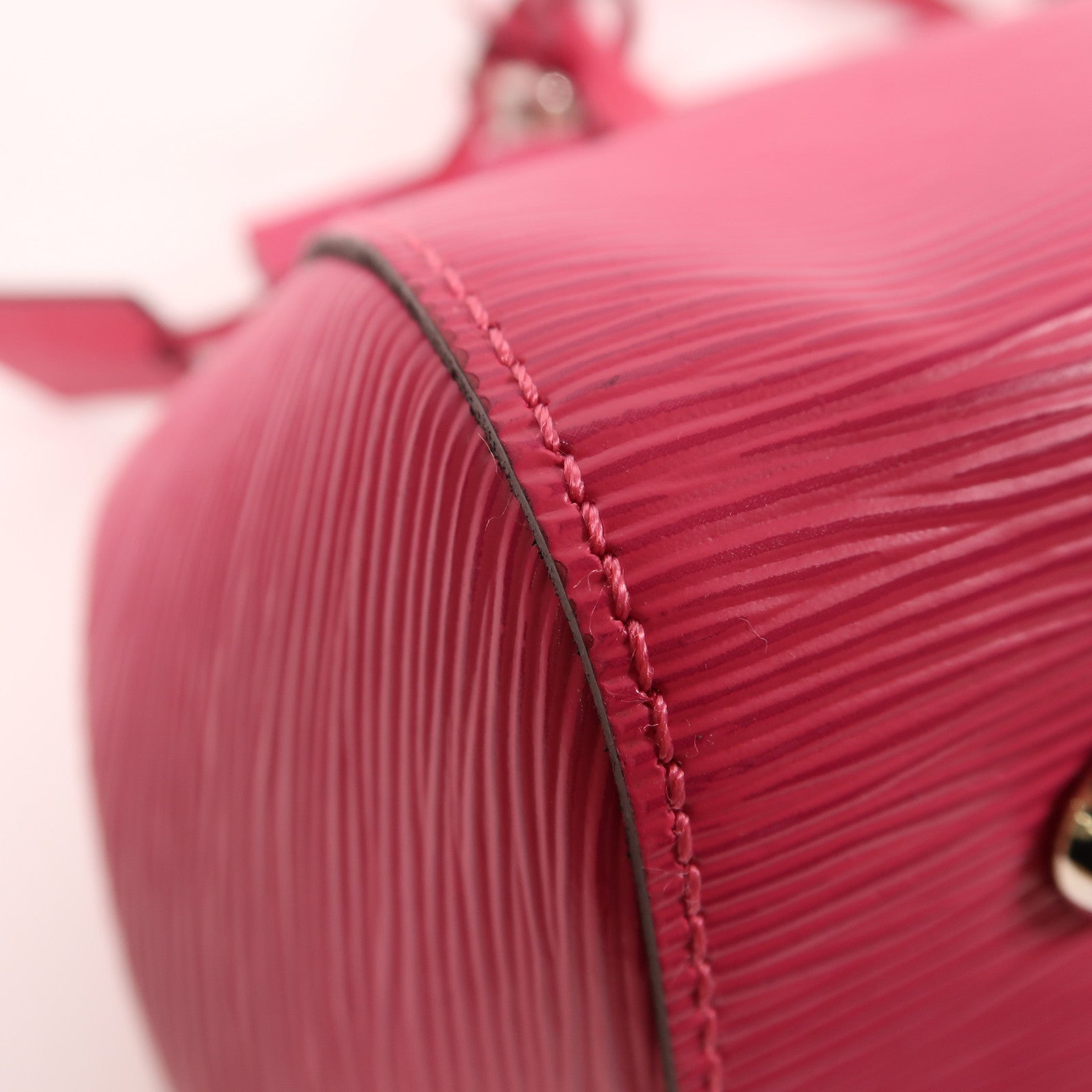 LOUIS VUITTON Epi Marly銀扣手挽肩背兩用袋粉紅色