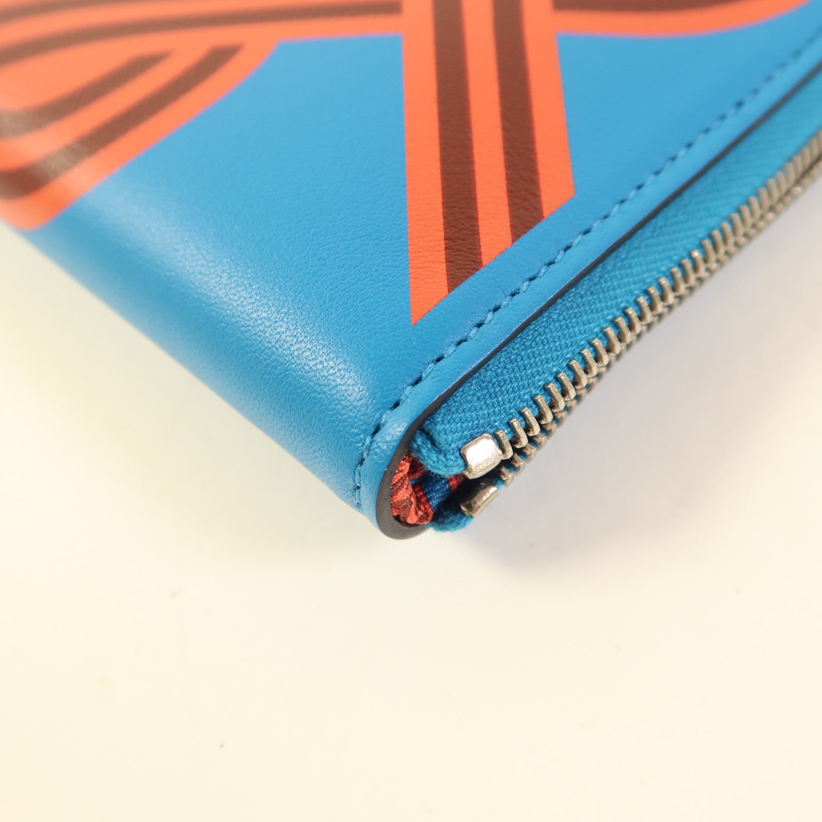 HERMES Swift皮革Silk In Noeuds Marins長錢包