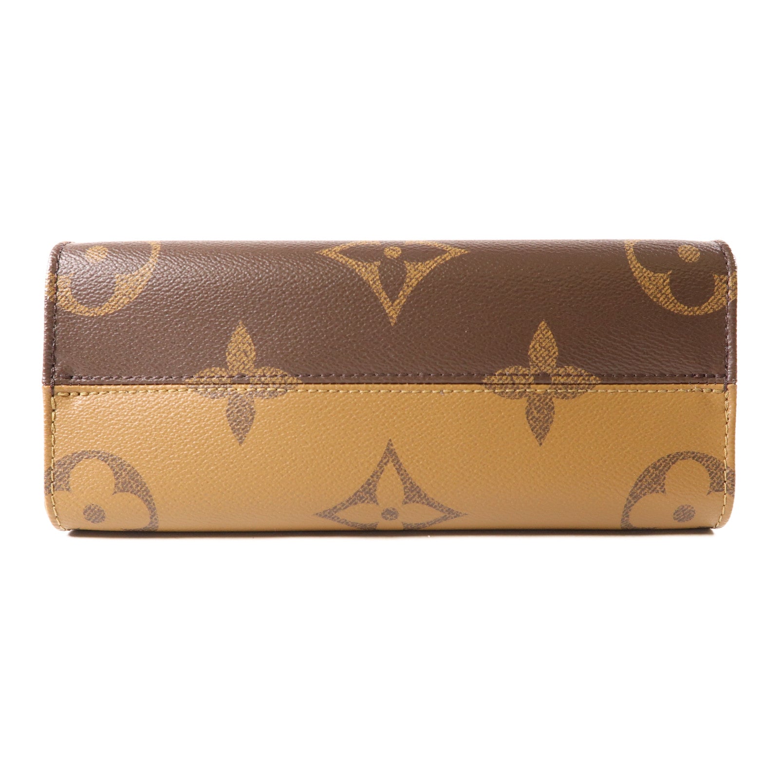 LOUIS VUITTON Monogram Giant OnTheGo PM金扣手挽肩背兩用袋棕色