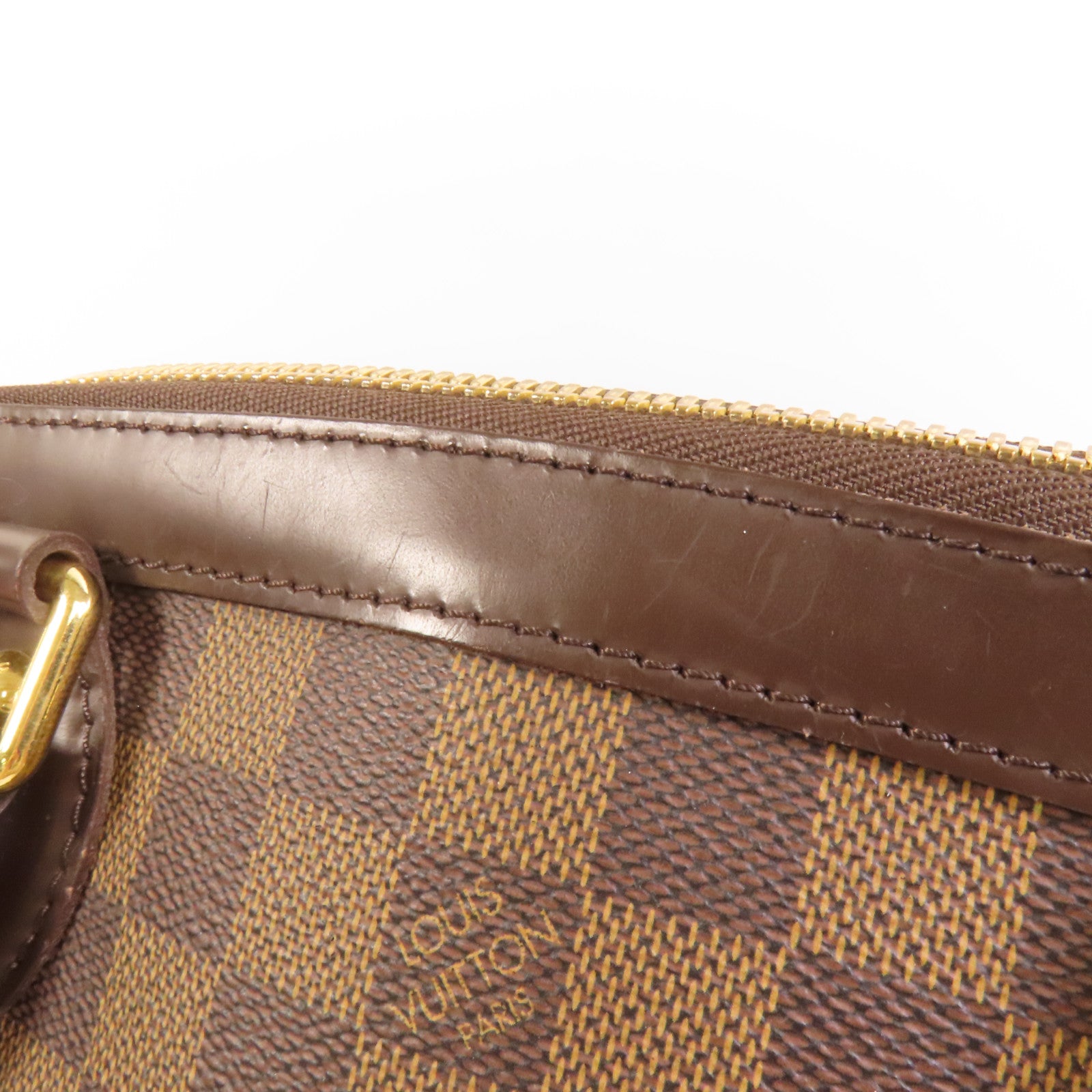 LOUIS VUITTON Damier Trevi金扣手挽肩背兩用袋棕色