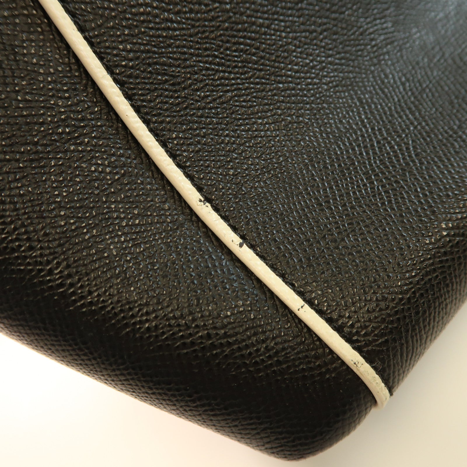 COACH 牛皮皮革Shoulder Bag銀扣肩背袋黑色