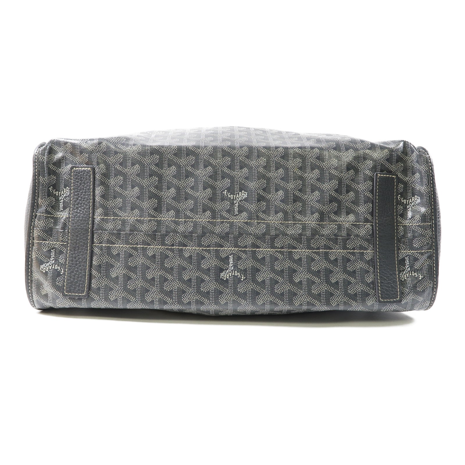 GOYARD 塗層帆布Sac Hardy PM銀扣手挽袋灰色