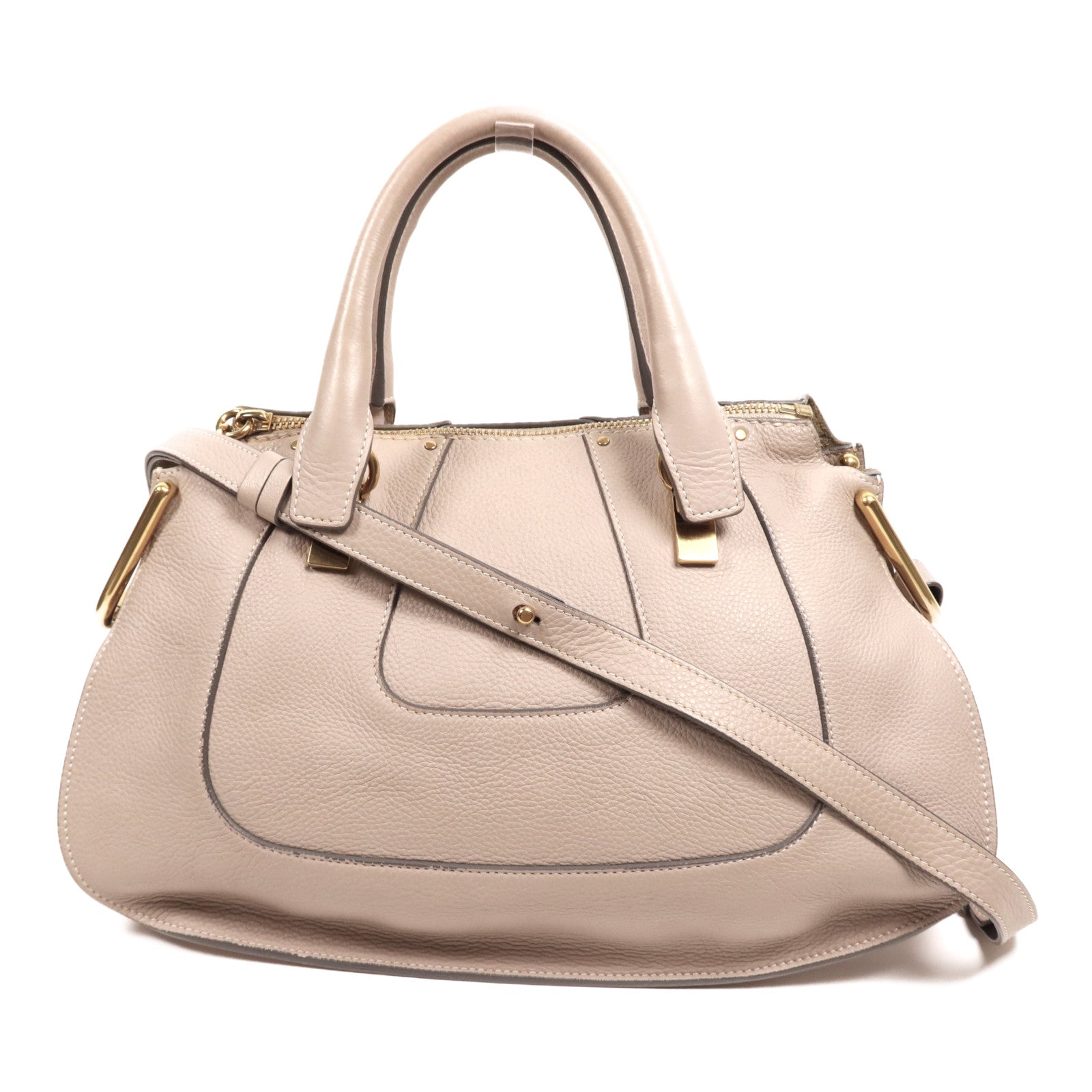 Chloe 牛皮皮革2 way Shoulder Bag金扣肩背袋