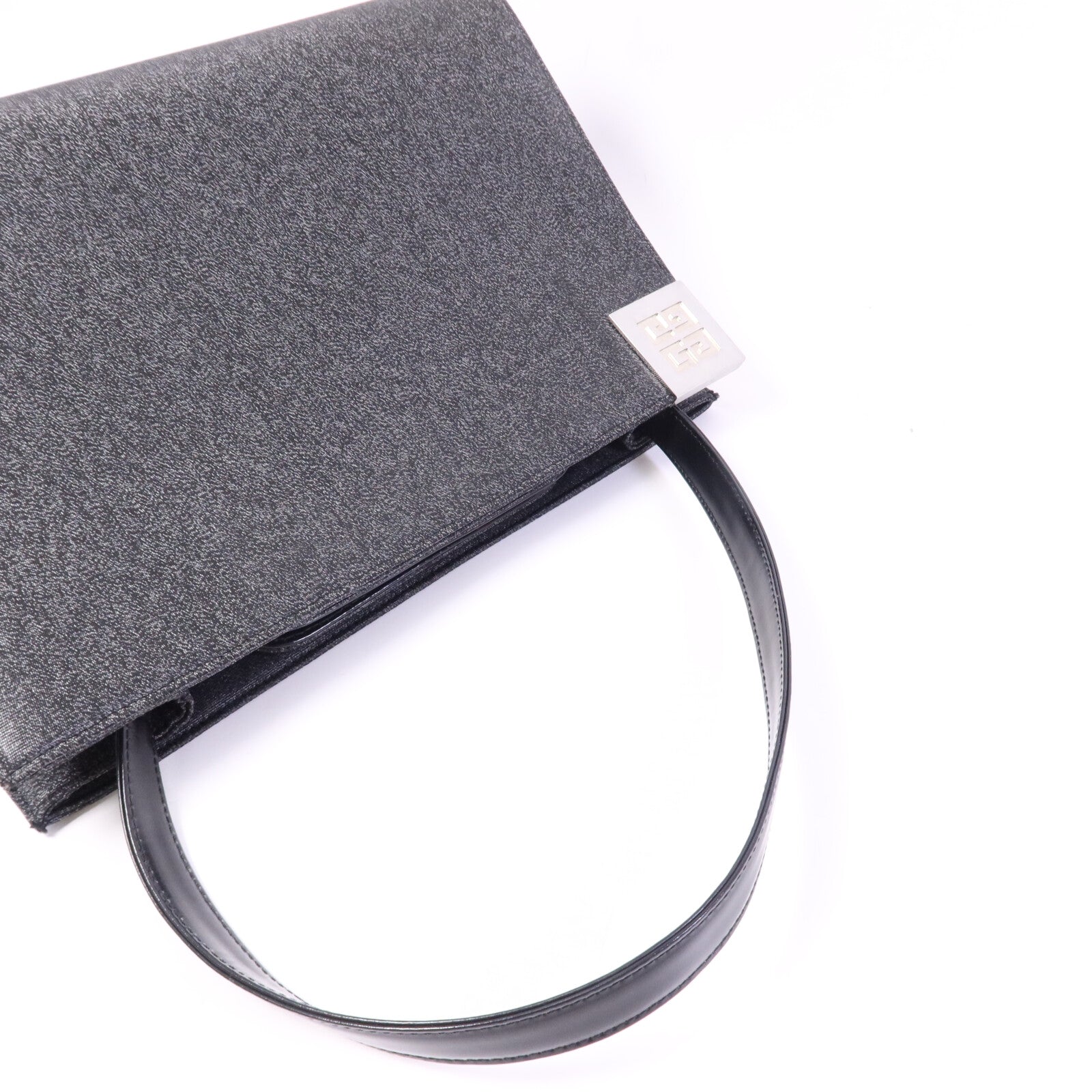 GIVENCHY 牛皮皮革/合成纖維Shoulder Bag銀扣肩背袋