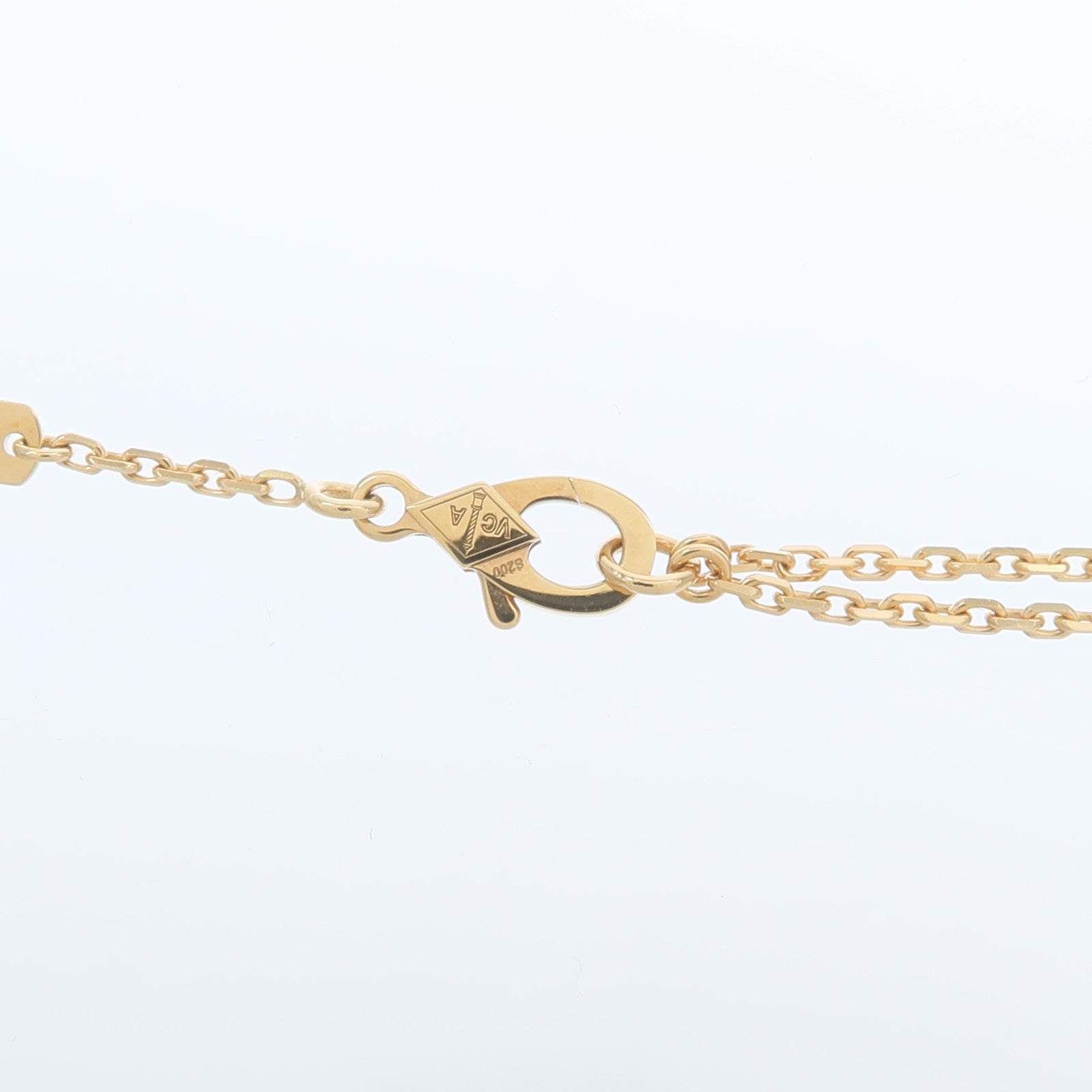 Van Cleef & Arpels 18K黃金Perlee Clovers Pendant鑽石項鍊