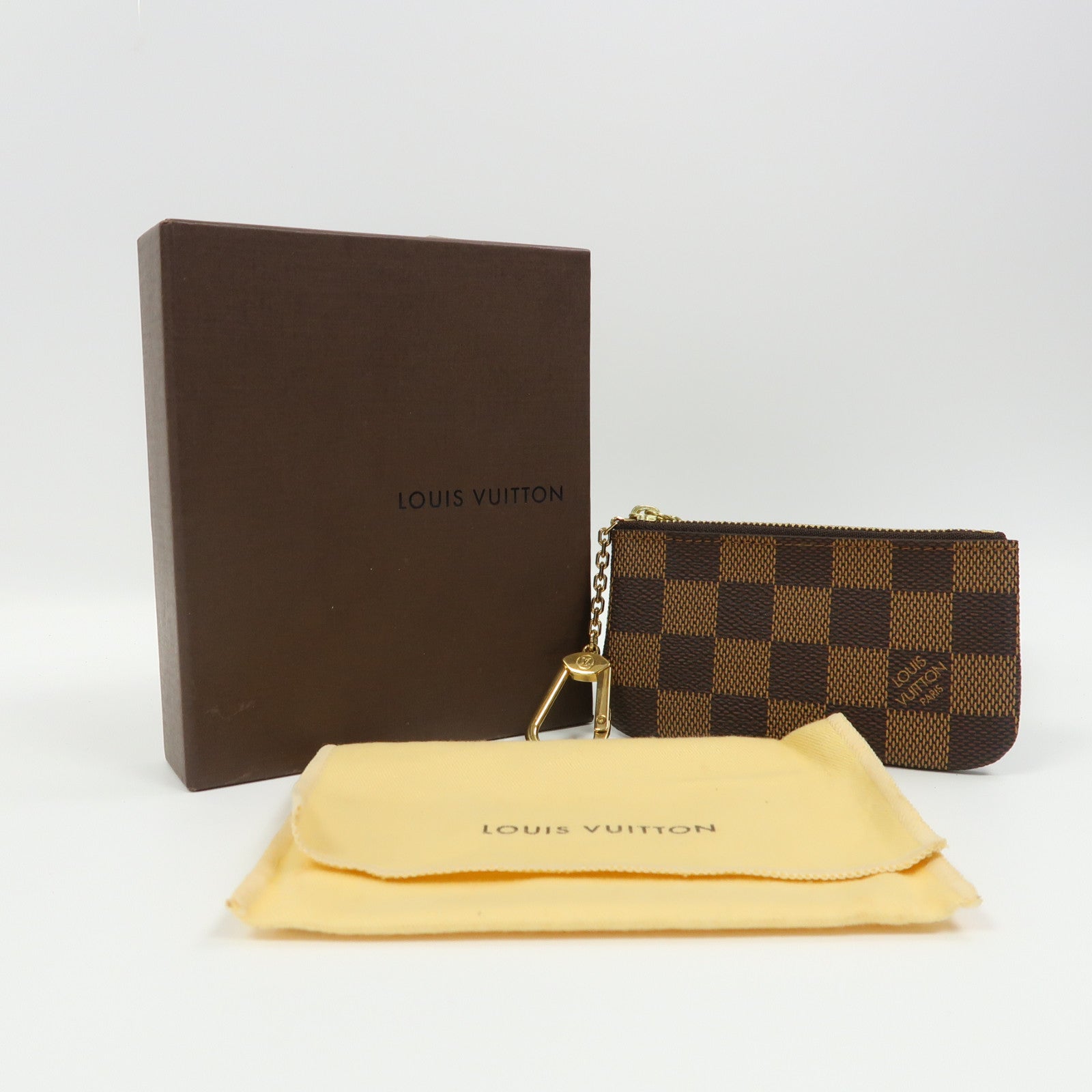 LOUIS VUITTON Damier Key & Coin Case金扣鑰匙零錢包啡色