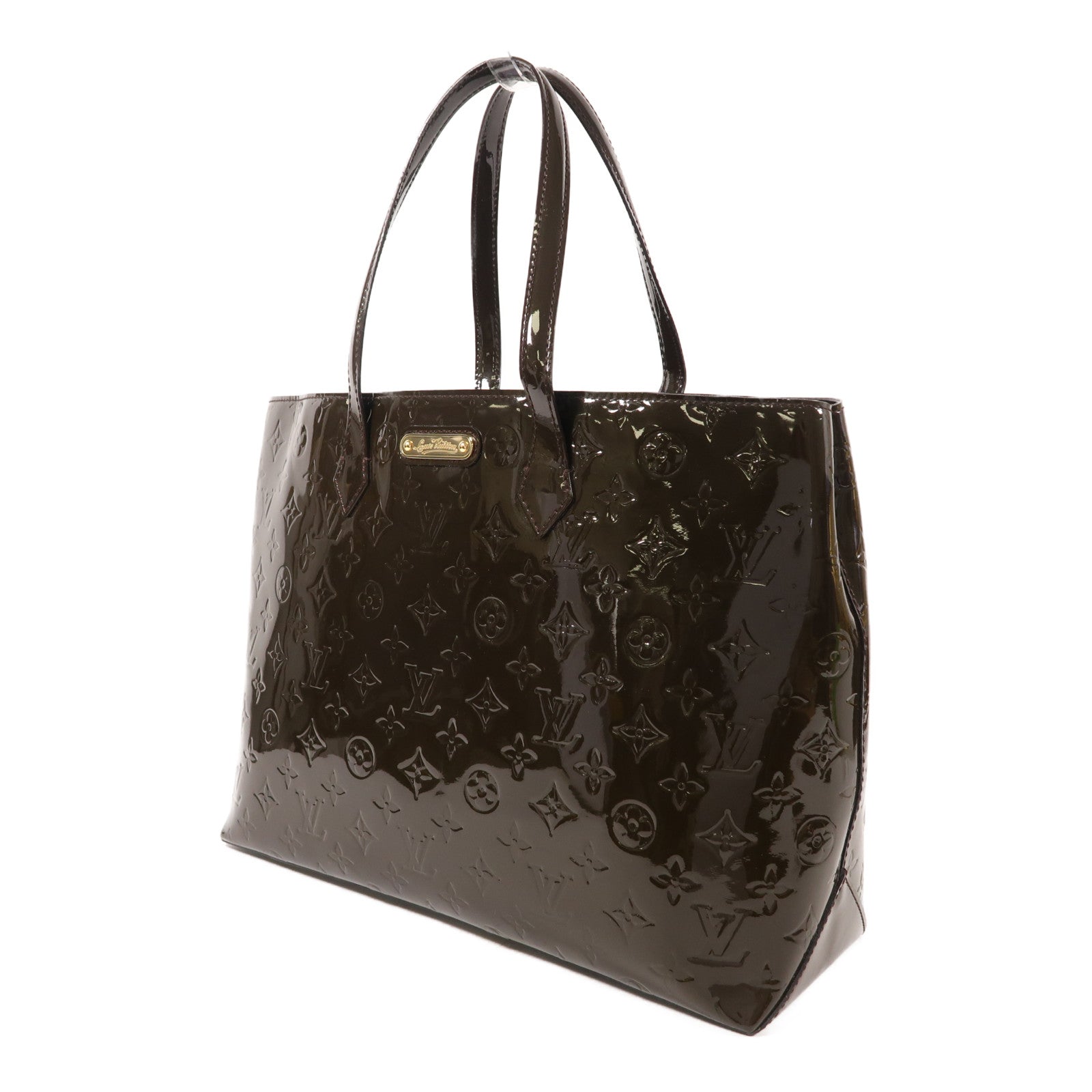 LOUIS VUITTON Vernis Vernis Wilshire MM金扣肩背袋