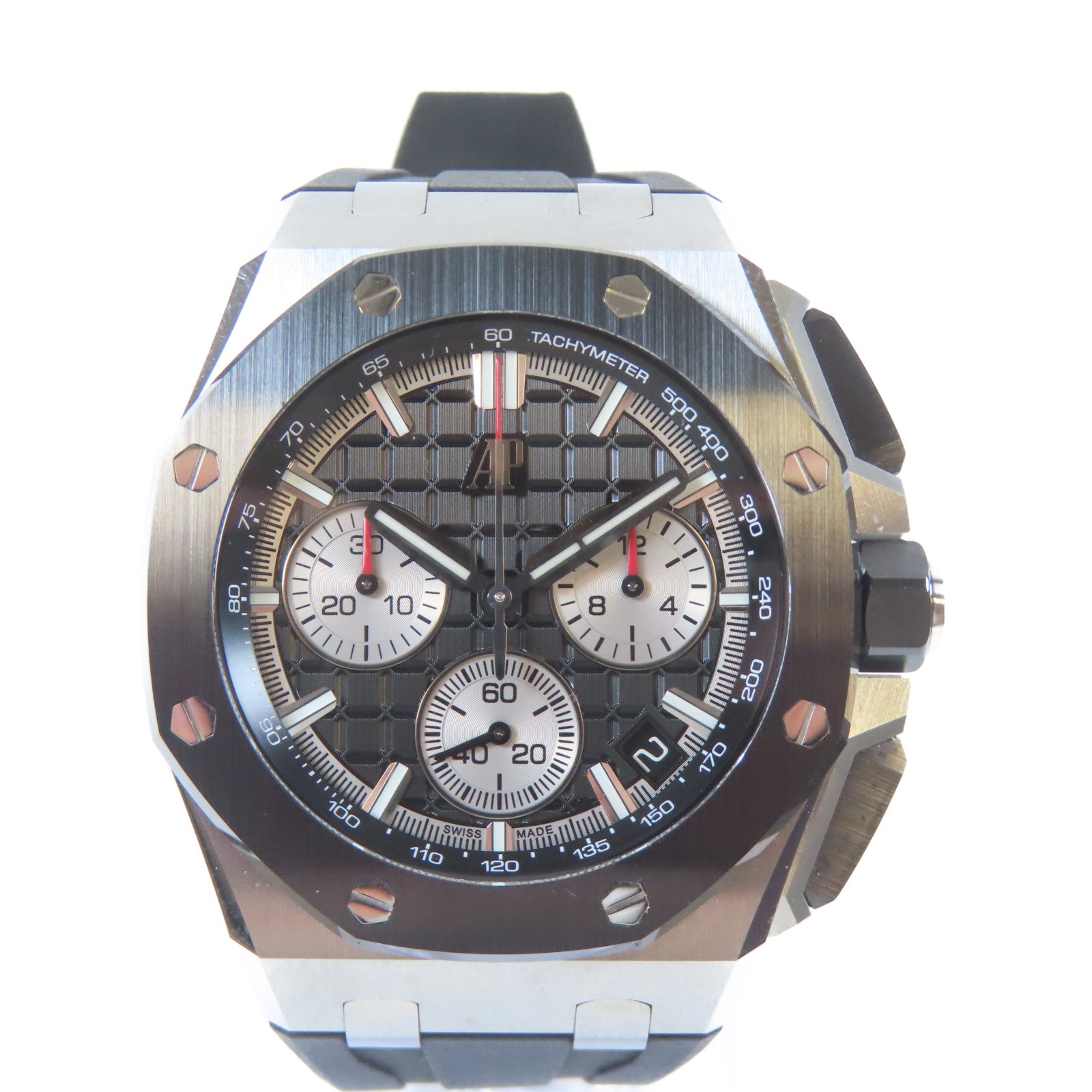 AUDEMARS PIGUET 金屬/橡膠/皮革Royal Oak Offshore手錶黑色#16cm