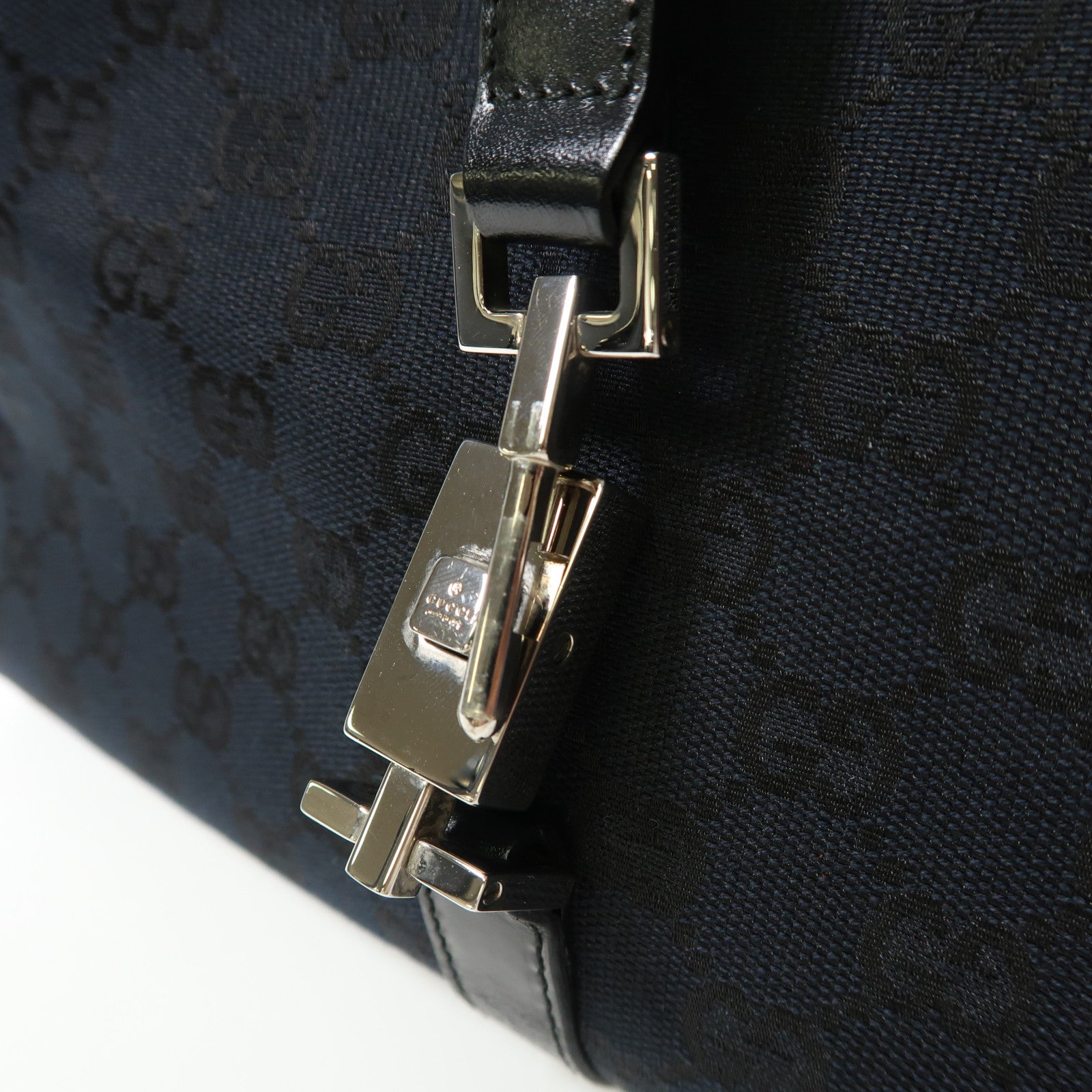 GUCCI 帆布Hand Bag銀扣手挽袋
