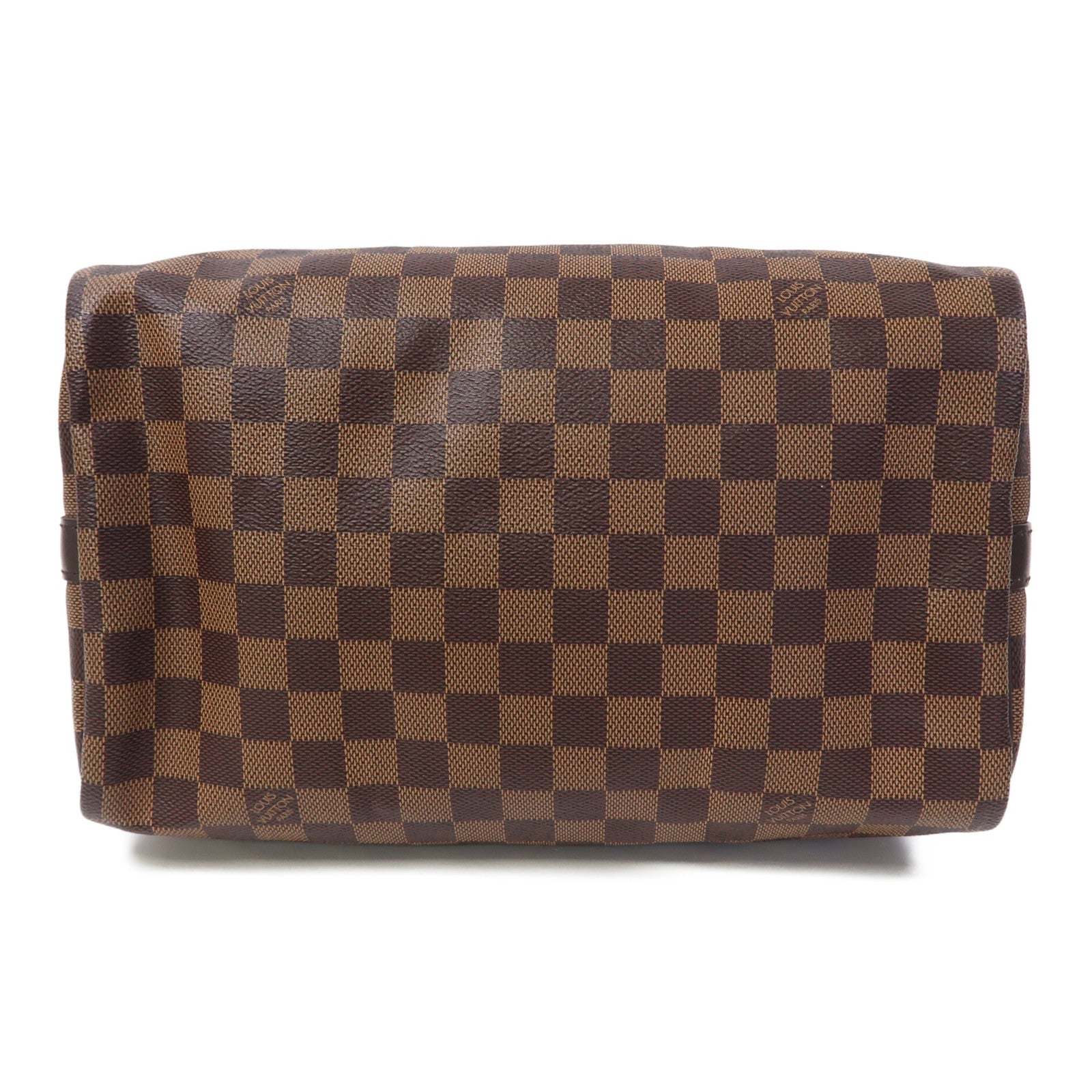 LOUIS VUITTON Damier Ebene Speedy Bandouliere 30金扣手挽肩背兩用袋啡色
