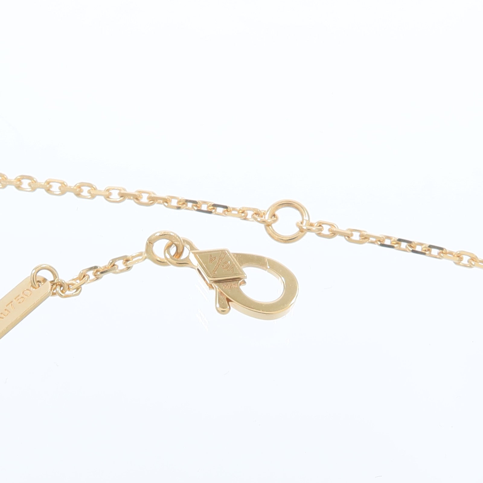Van Cleef & Arpels 18K黃金Perlee Clovers Pendant鑽石項鍊