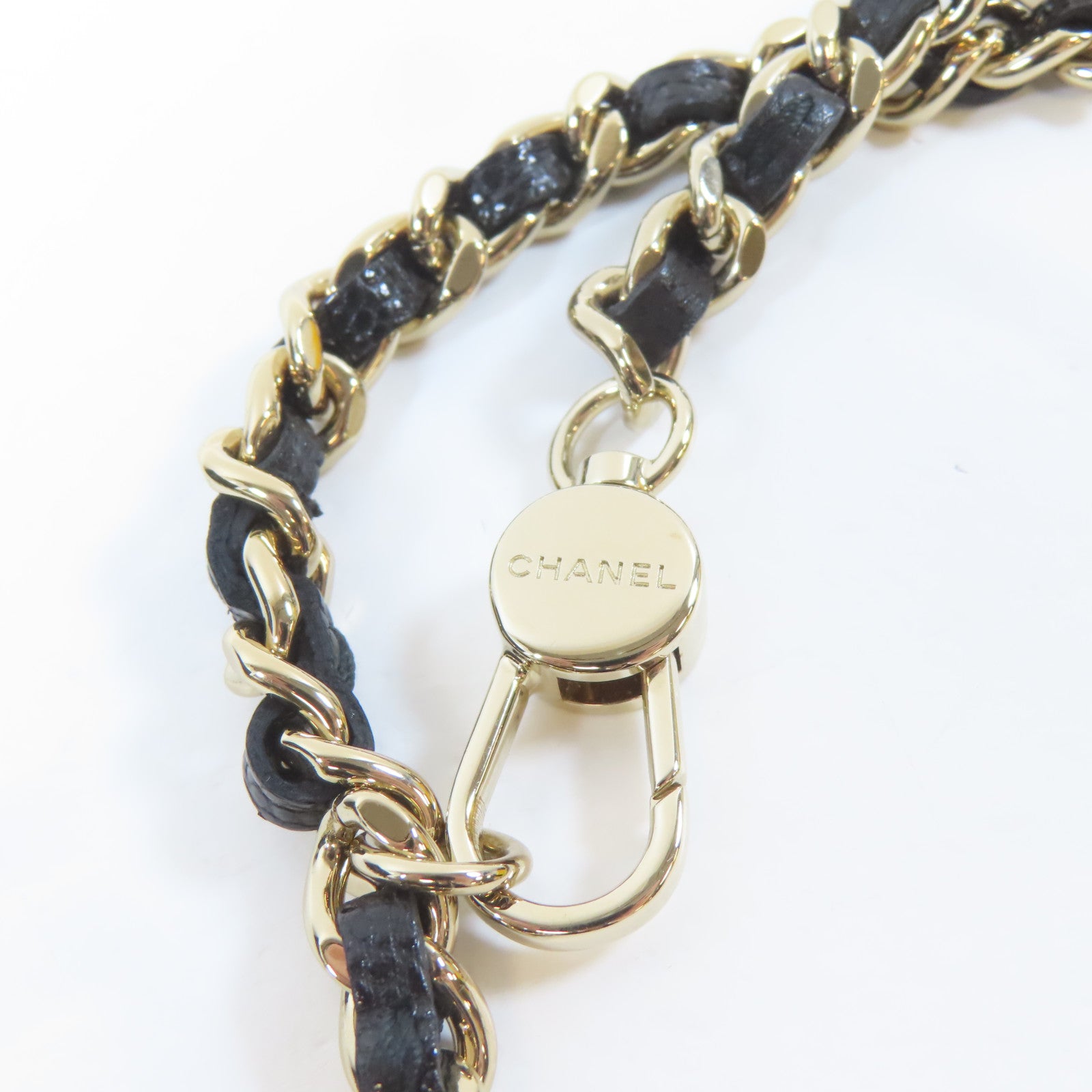 CHANEL 菱格Caviar皮革24C金扣手挽肩背兩用袋黑色