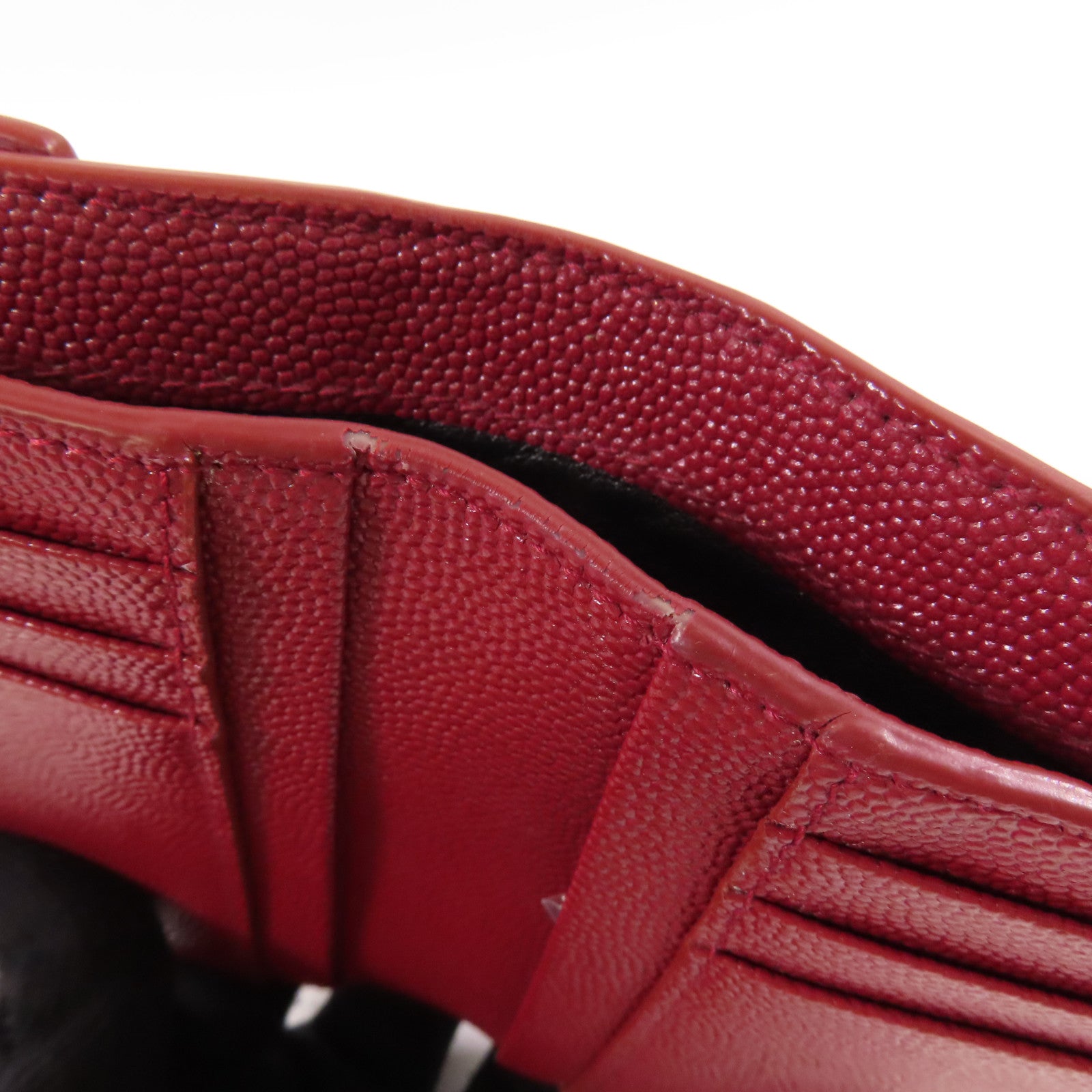 YVES SAINT LAURENT 牛皮皮革Bifold Wallet金扣錢包