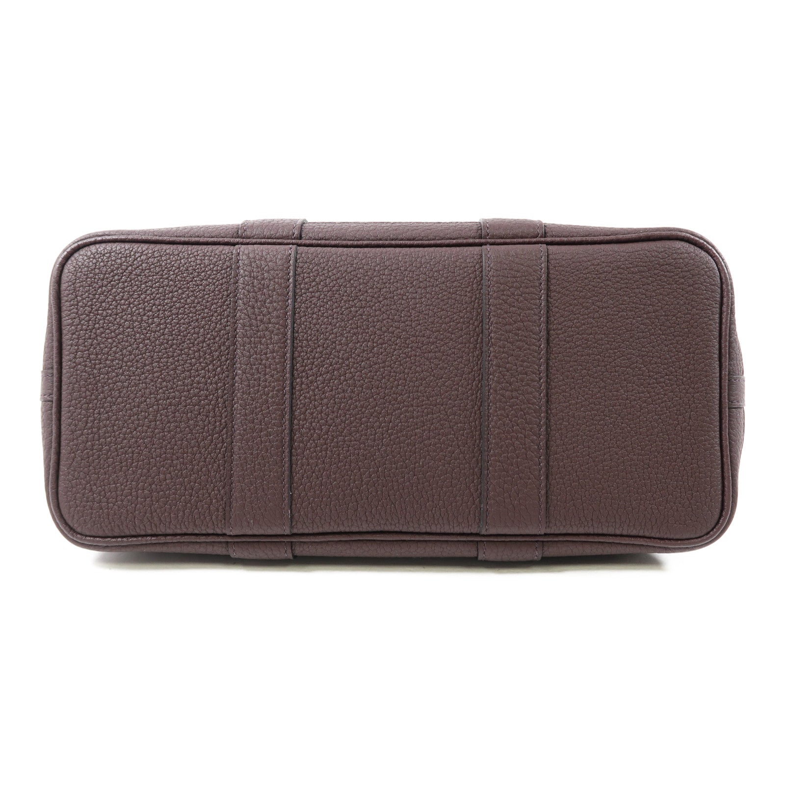HERMES Negonda皮革Garden Party TPM銀扣手挽袋Rouge Sellier啡色