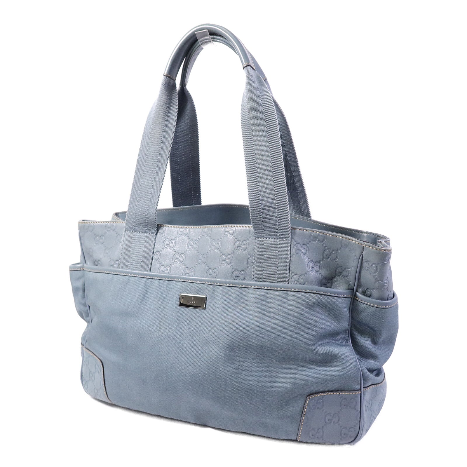 GUCCI 帆布/牛皮皮革Tote Bag手挽袋